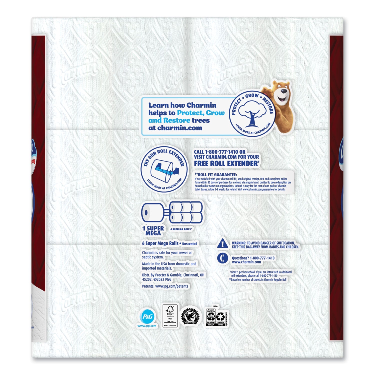 ultra-strong-bathroom-tissue-super-mega-rolls-septic-safe-2-ply-white-363-sheet-roll-6-rolls-pack-3-packs-carton_pgc04306 - 2