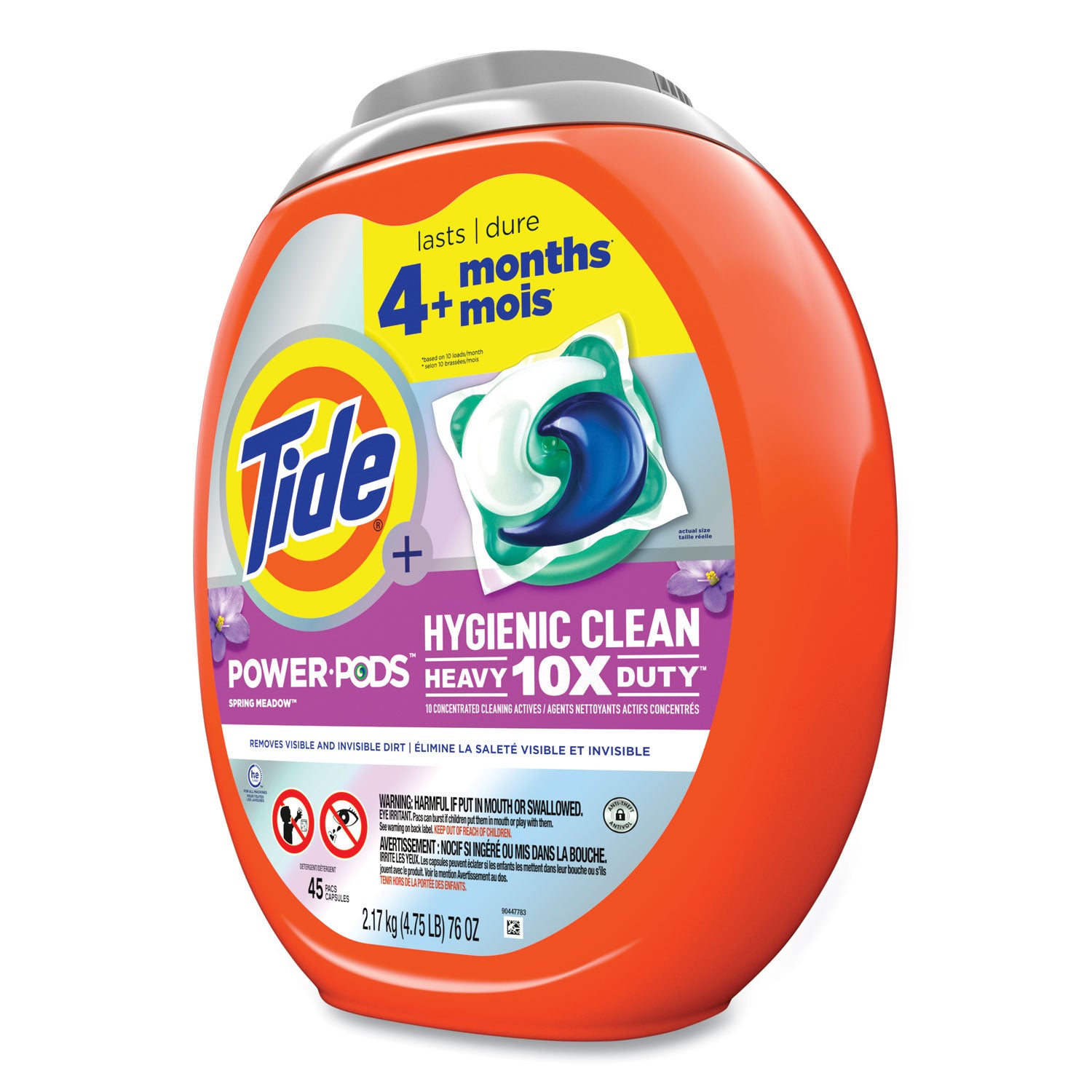 hygienic-clean-heavy-10x-duty-power-pods-fresh-meadow-scent-76-oz-tub-45-pods-4-carton_pgc09493 - 2