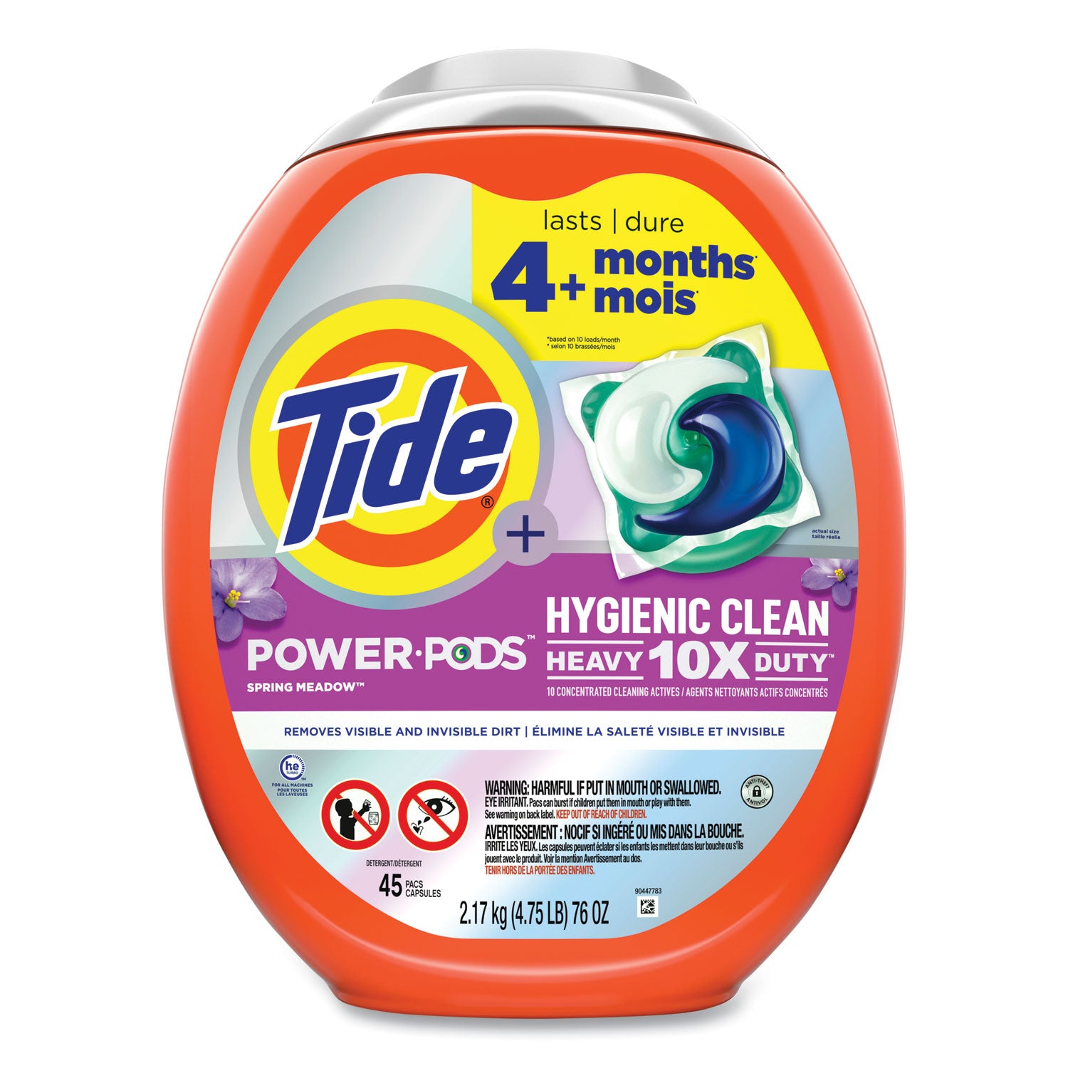 hygienic-clean-heavy-10x-duty-power-pods-fresh-meadow-scent-76-oz-tub-45-pods-4-carton_pgc09493 - 1