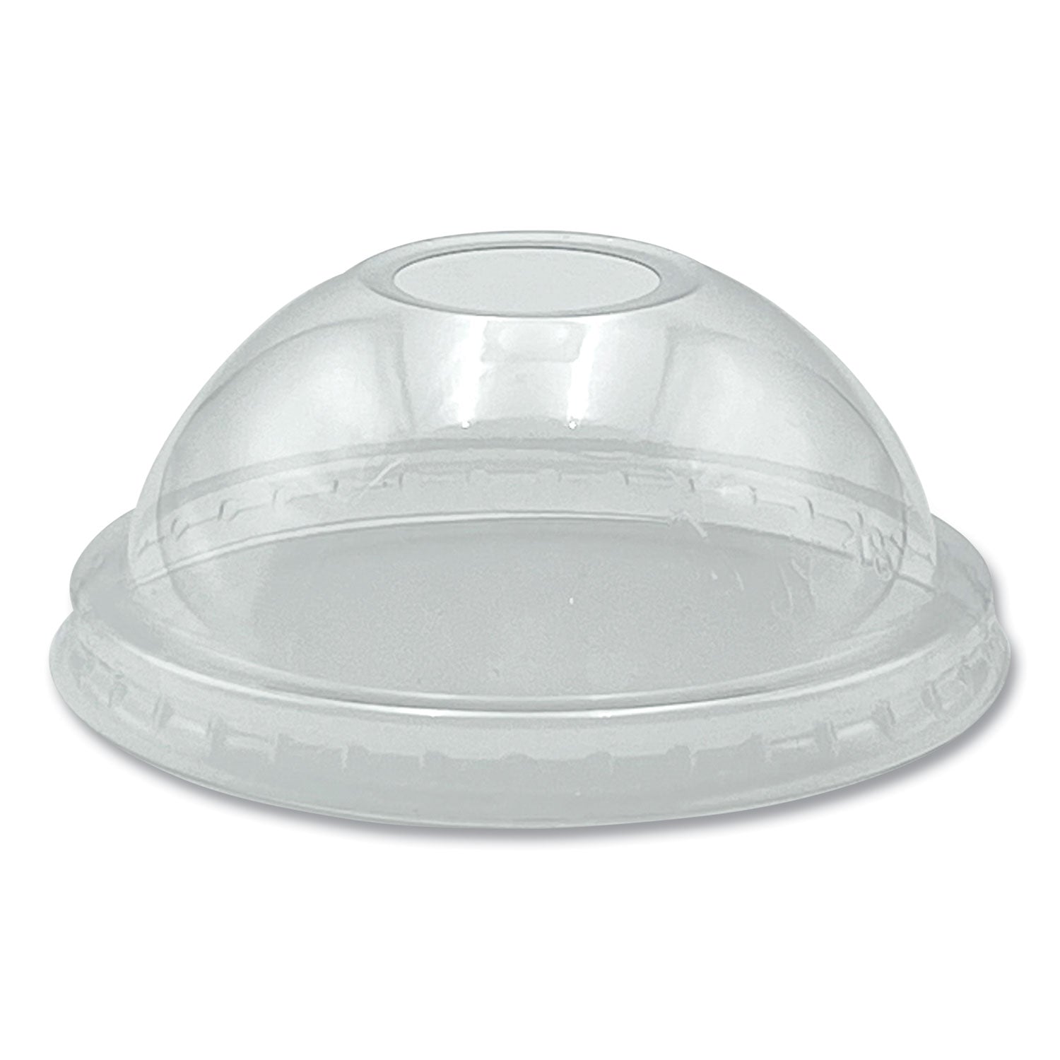 PET Cold Cup Dome Lids, Fits 9 oz to 10 oz PET Cups, Clear, 100/Pack - 1