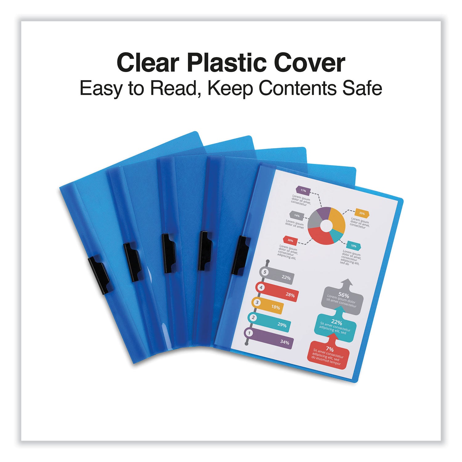 clip-style-report-cover-clip-fastener-85-x-11-clear-blue-5-pack_unv20525 - 2