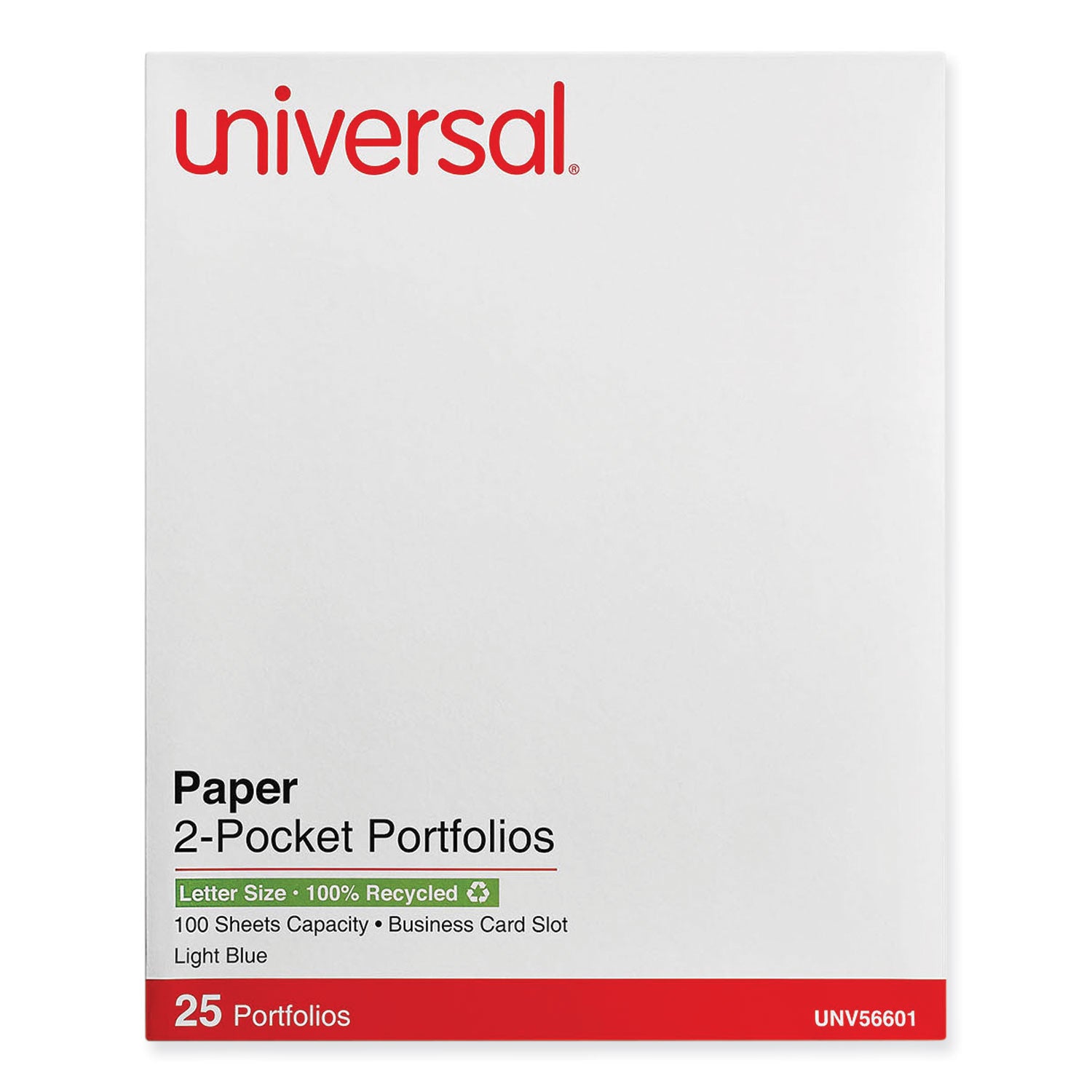 Two-Pocket Portfolio, Embossed Leather Grain Paper, 11 x 8.5, Light Blue, 25/Box -