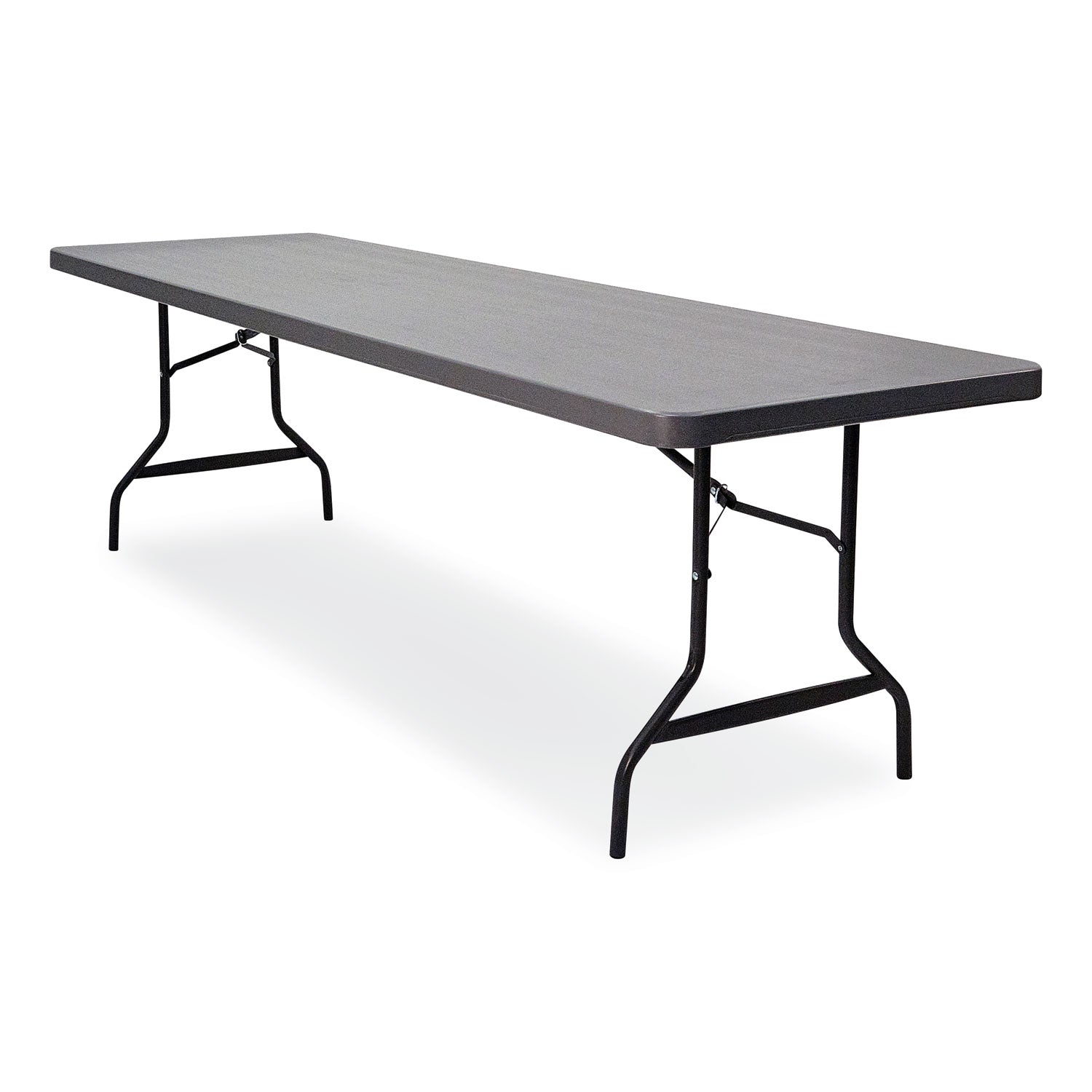 indestructable-commercial-folding-table-rectangular-96-x-30-x-29-charcoal-top-charcoal-base-legs_ice65537 - 2