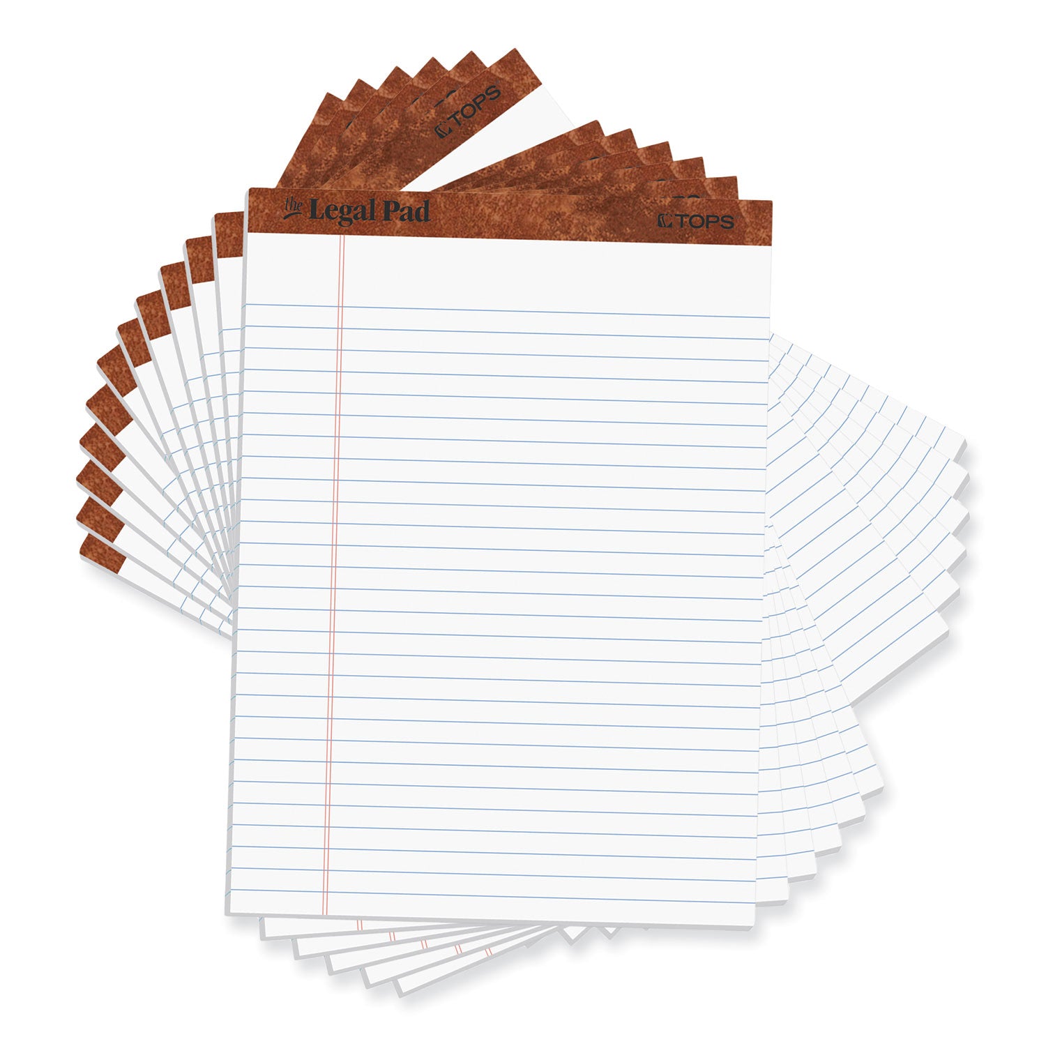 The Legal Pad" Ruled Perforated Pads, Wide/Legal Rule, 50 White 8.5 x 11.75 Sheets, Dozen -