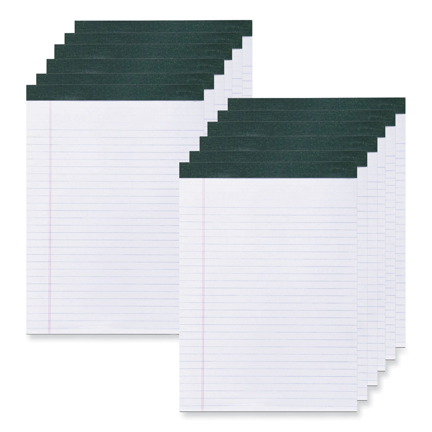 Recycled Legal Pad, Wide/Legal Rule, 40 White 8.5 x 11 Sheets, Dozen -