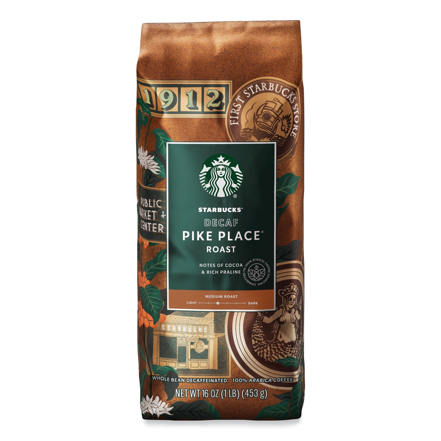whole-bean-coffee-decaffeinated-pike-place-1-lb-bag_sbk12540222 - 1