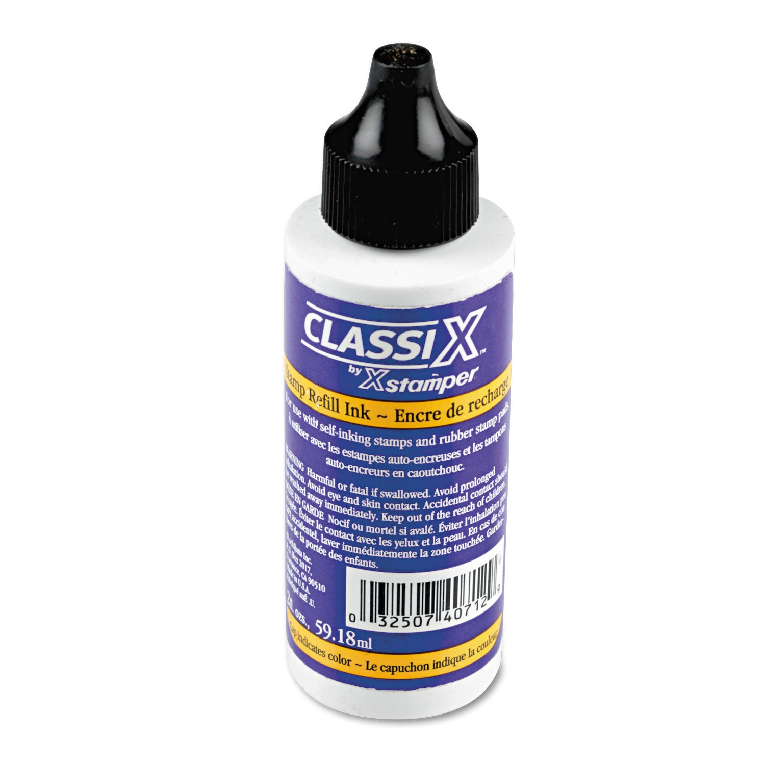 Refill Ink for Classix Stamps, 2 oz Bottle, Black -