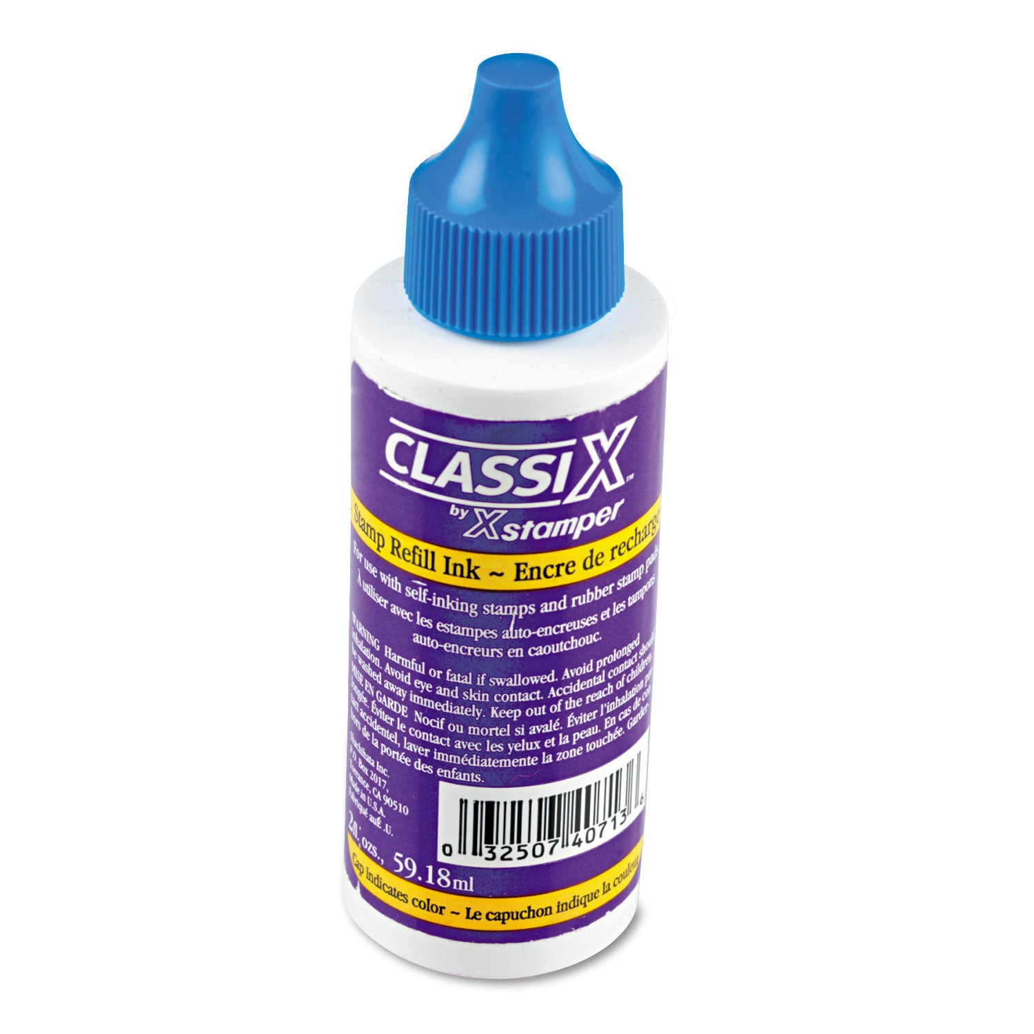 Refill Ink for Classix Stamps, 2 oz Bottle, Blue -
