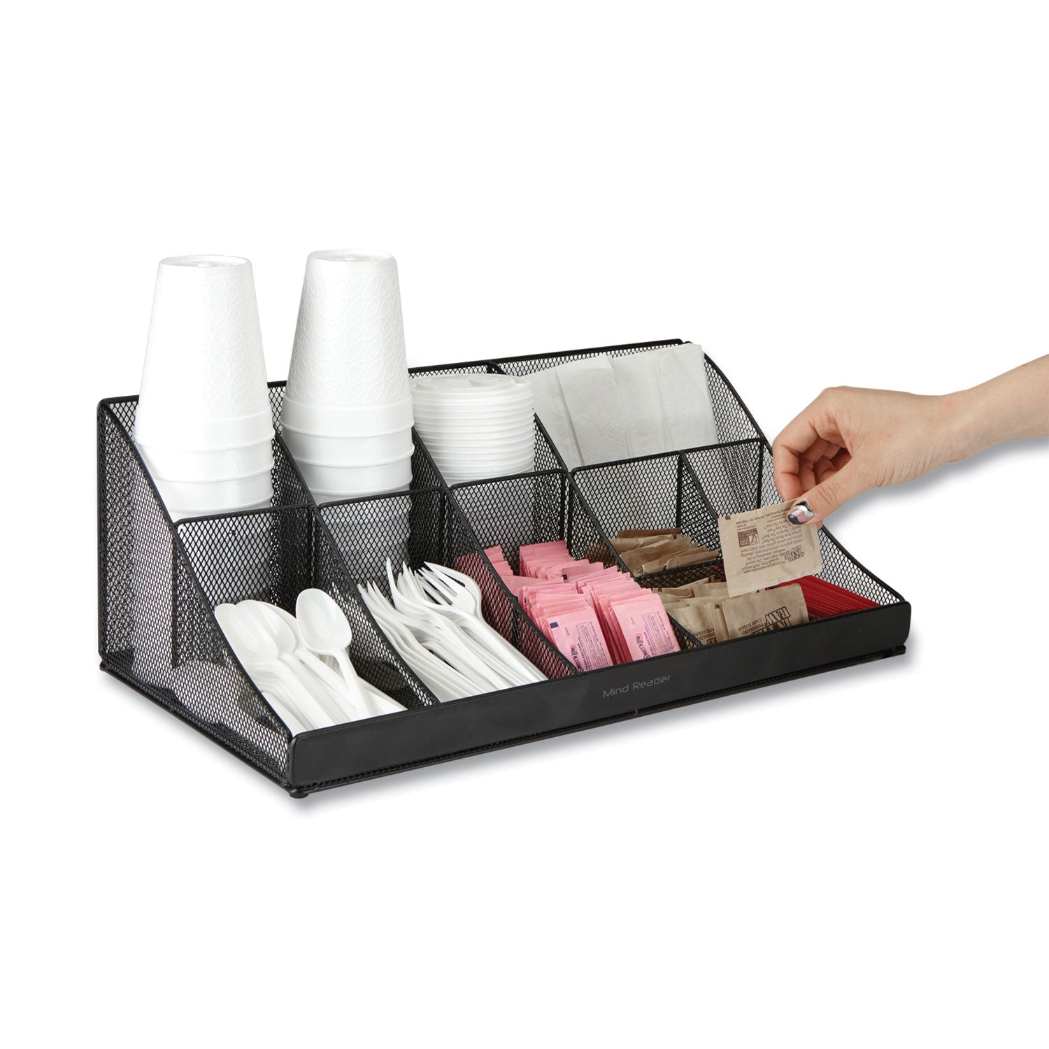 network-collection-11-compartment-coffee-cup-and-condiment-countertop-organizer-95-x-1788-x-663-black_emscomorgmeshbl - 2