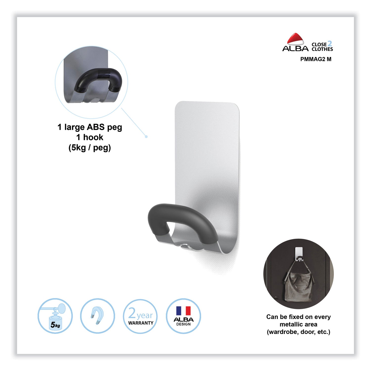 magnetic-coat-peg-abs-magnet-steel-black-silver-supports-11-lbs_abapmmag2m - 2