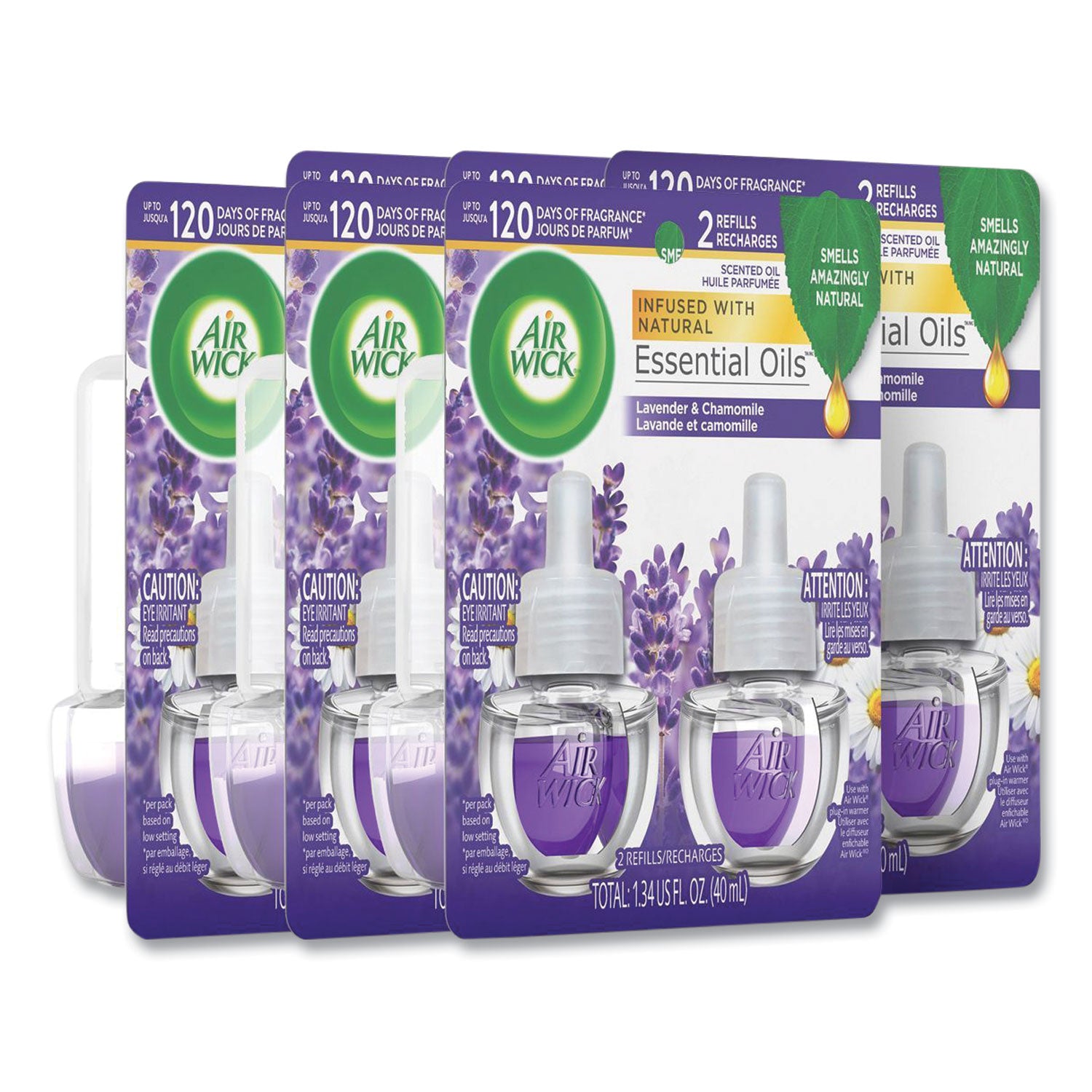 Scented Oil Refill, Lavender and Chamomile, 0.67 oz, 2/Pack, 6 Packs/Carton -