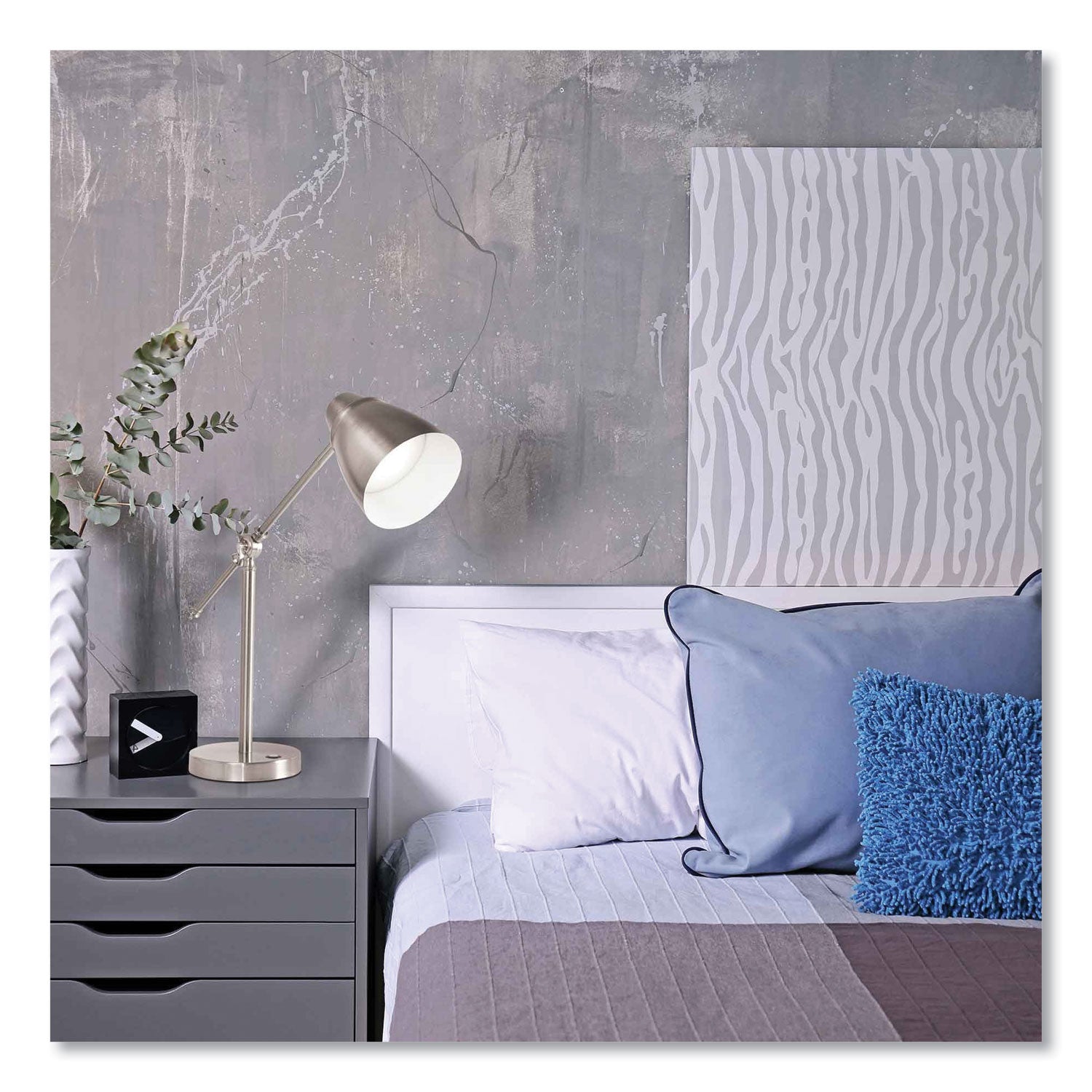 Wellness Series Harmonize LED Desk Lamp, 5" to 19" High, Silver, Ships in 4-6 Business Days - 2