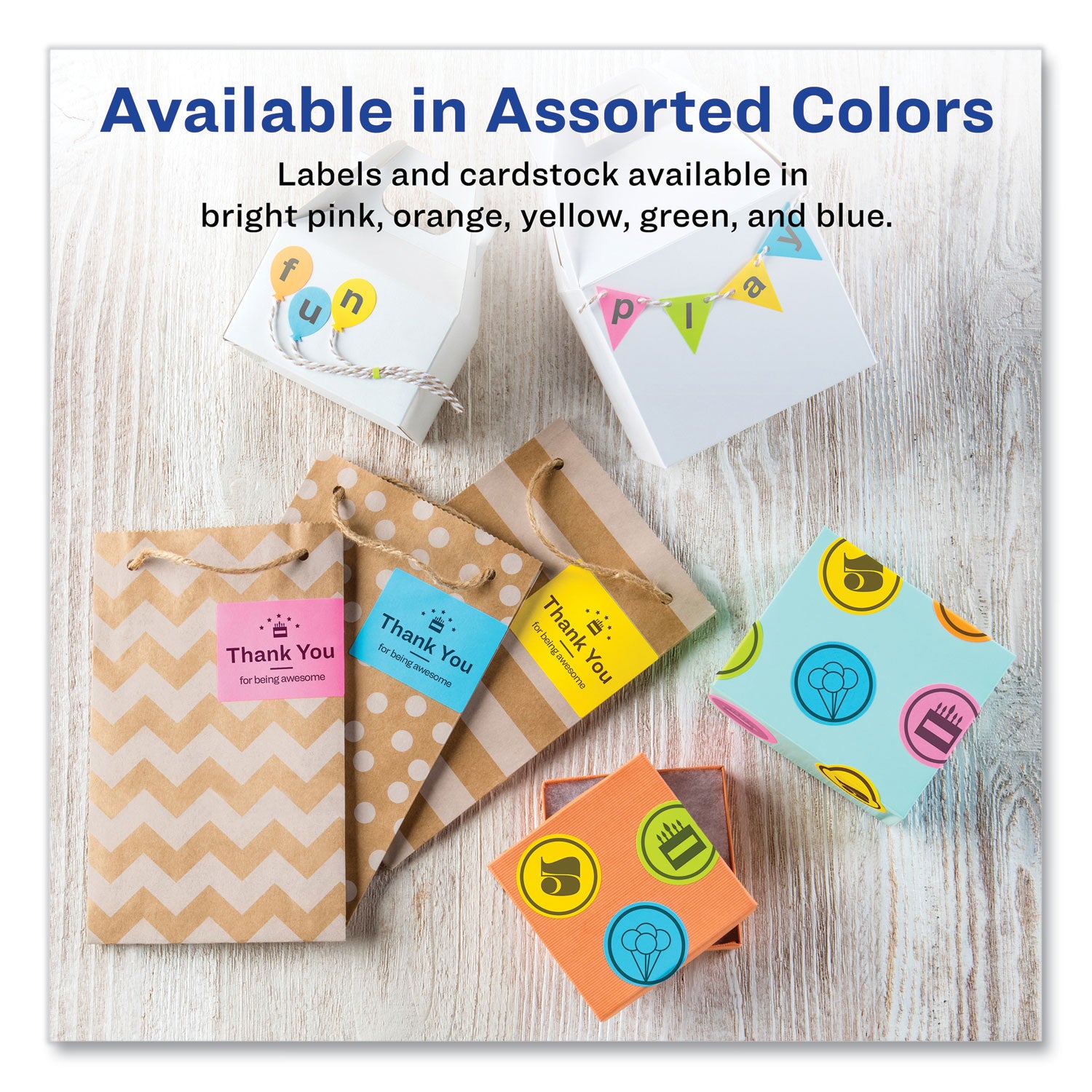 printable-color-labels-with-sure-feed-and-easy-peel-2-x-263-assorted-colors-15-sheet-10-sheets-pack_ave4331 - 2