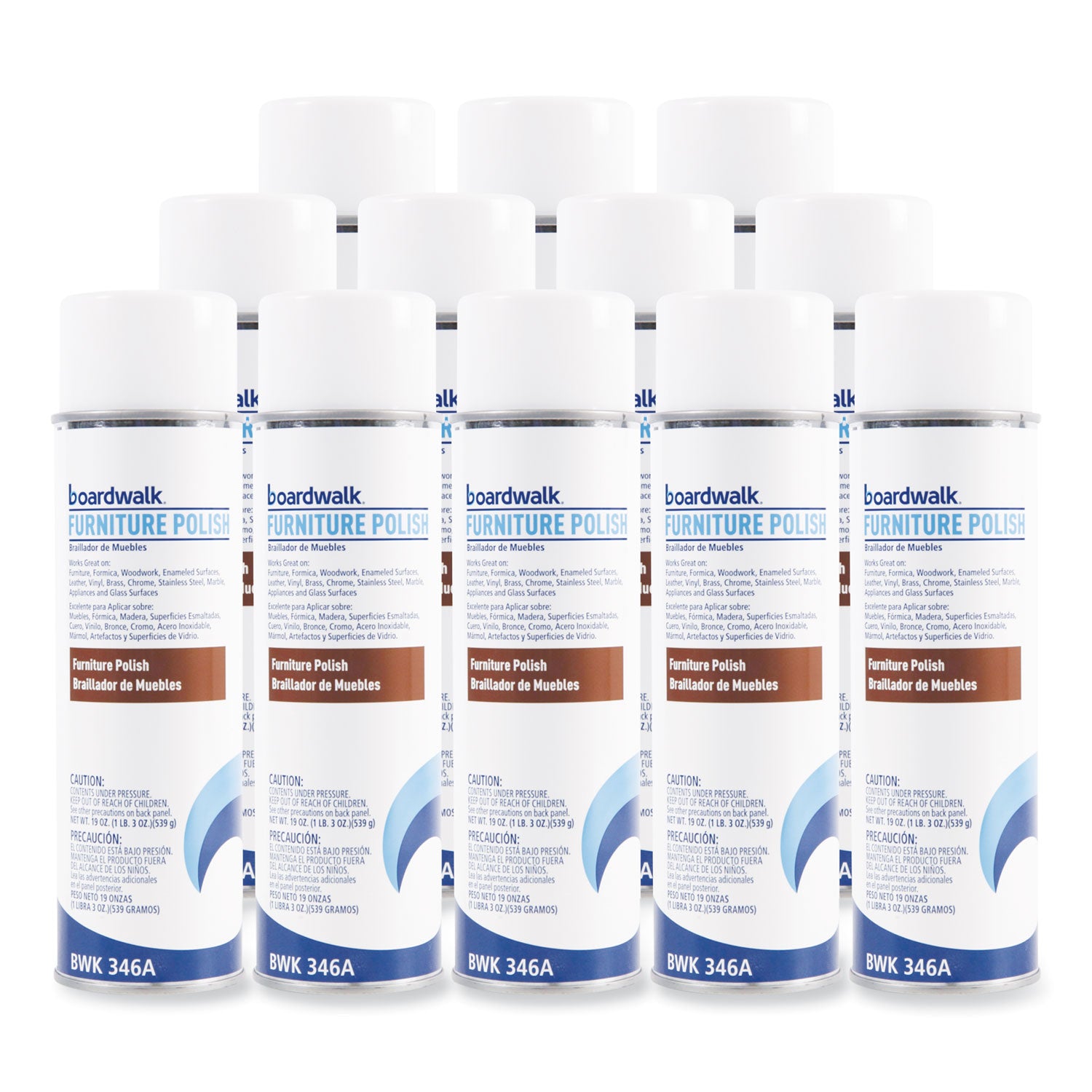 Furniture Polish, Lemon, 19 oz Aerosol Spray, 12/Carton -