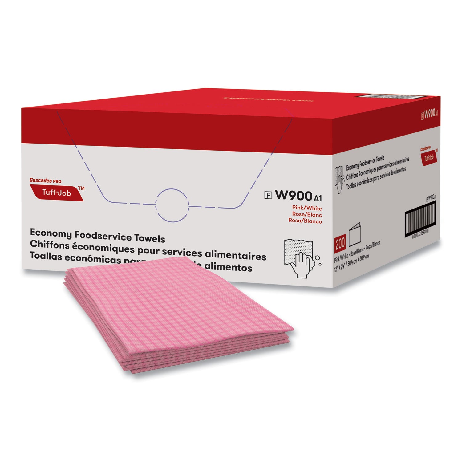 tuff-job-foodservice-towels-12-x-24-pink-white-200-carton_csdw900 - 1