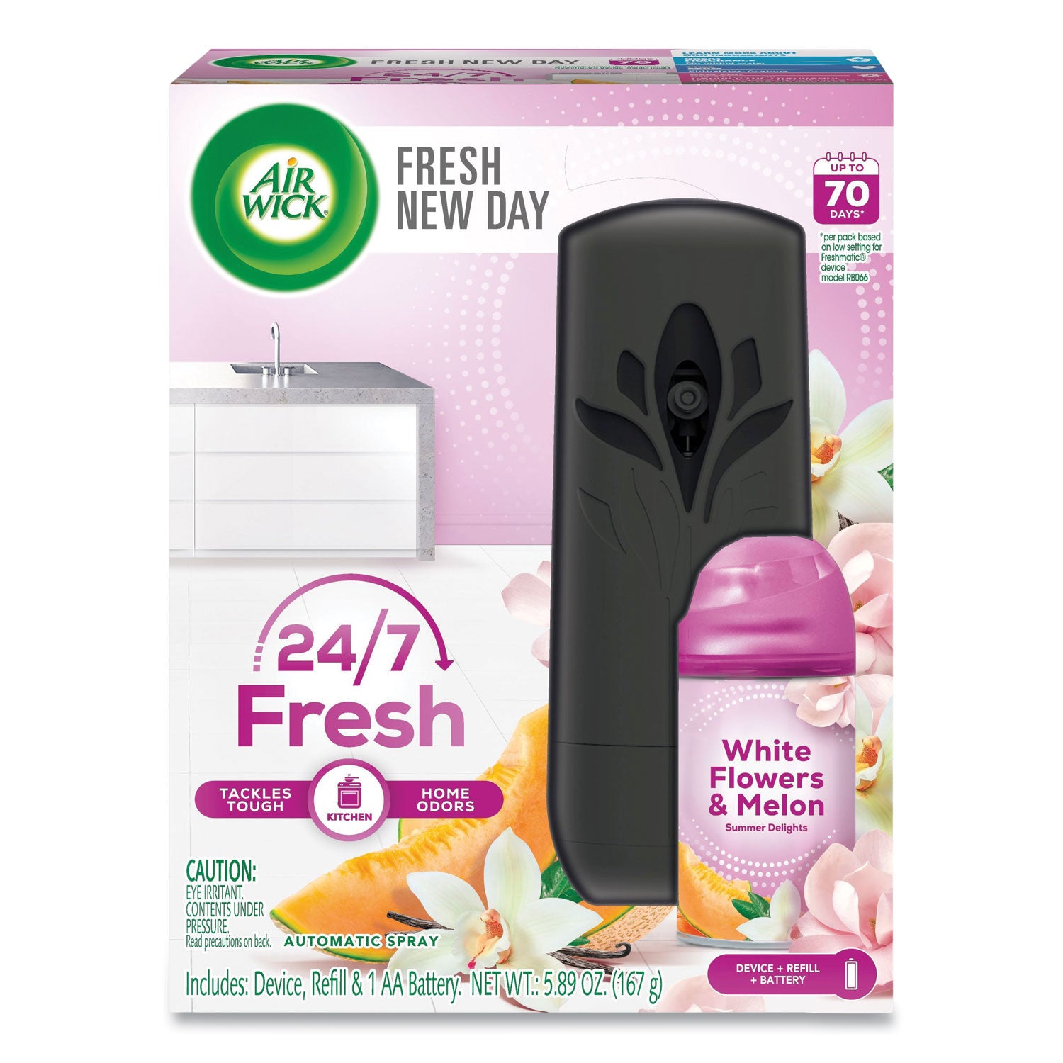 freshmatic-life-scents-starter-kit-white-flowers-and-melon-summer-delights-589-oz-aerosol-spray-4-carton_rac88410 - 1