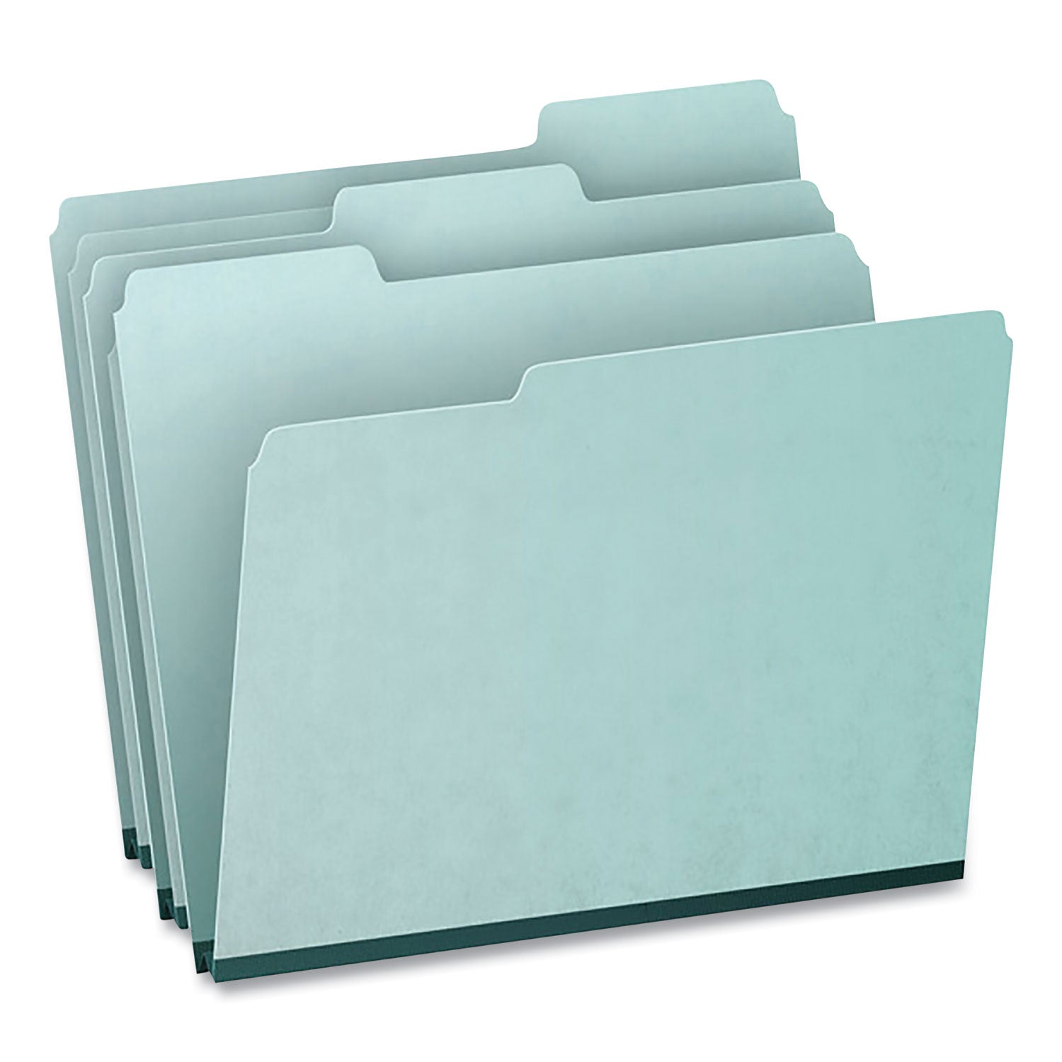 Pressboard Expanding File Folders, 1/3-Cut Tabs: Assorted, Letter Size, 1" Expansion, Blue, 25/Box -