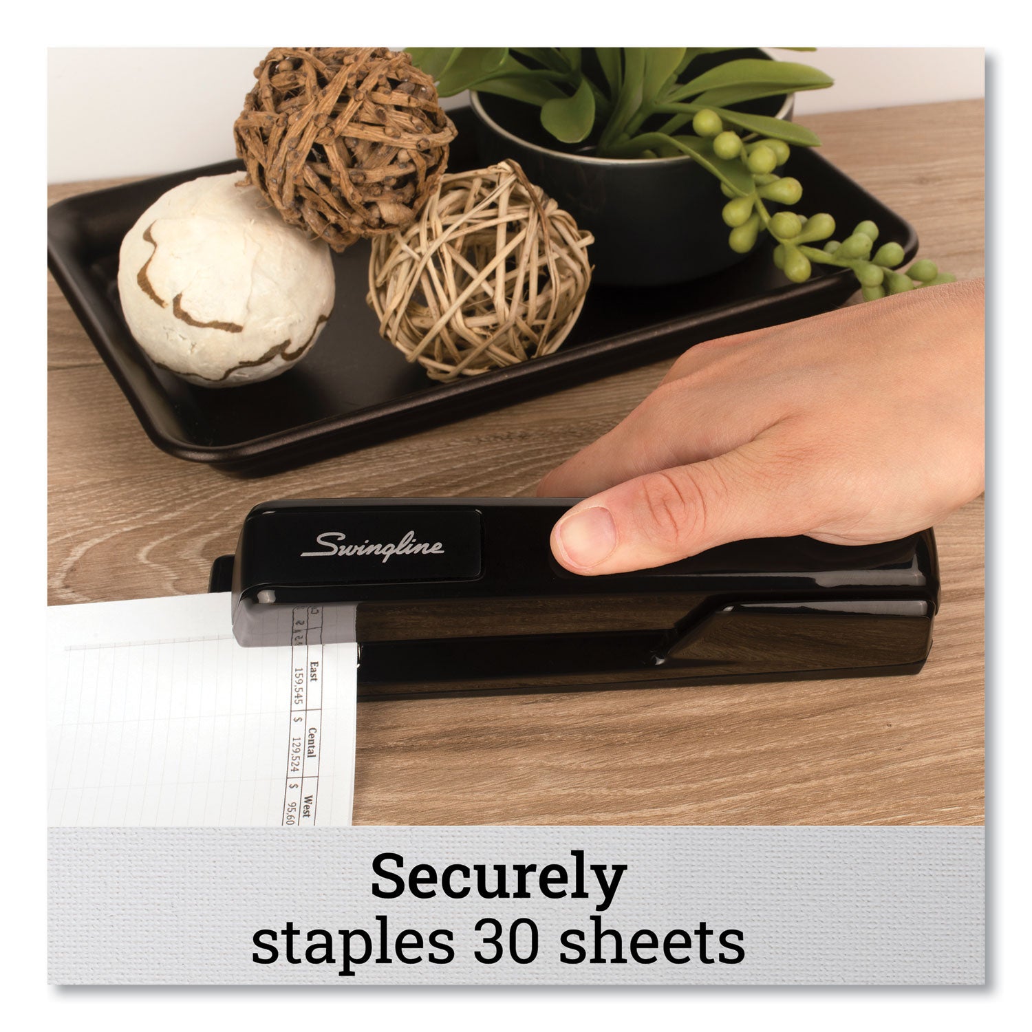747 Classic Full Strip Stapler, 30-Sheet Capacity, Black -