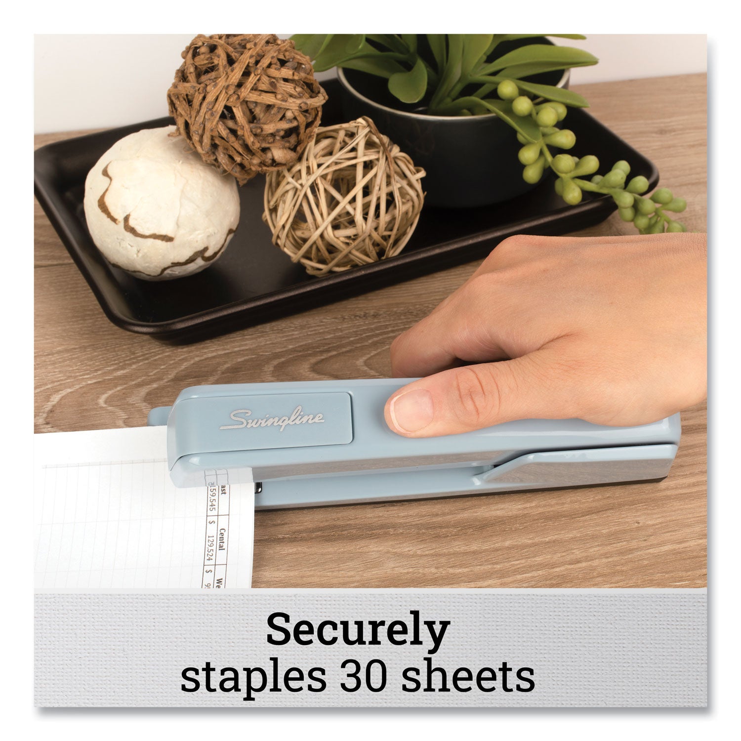 747 Classic Full Strip Stapler, 30-Sheet Capacity, Sky Blue -