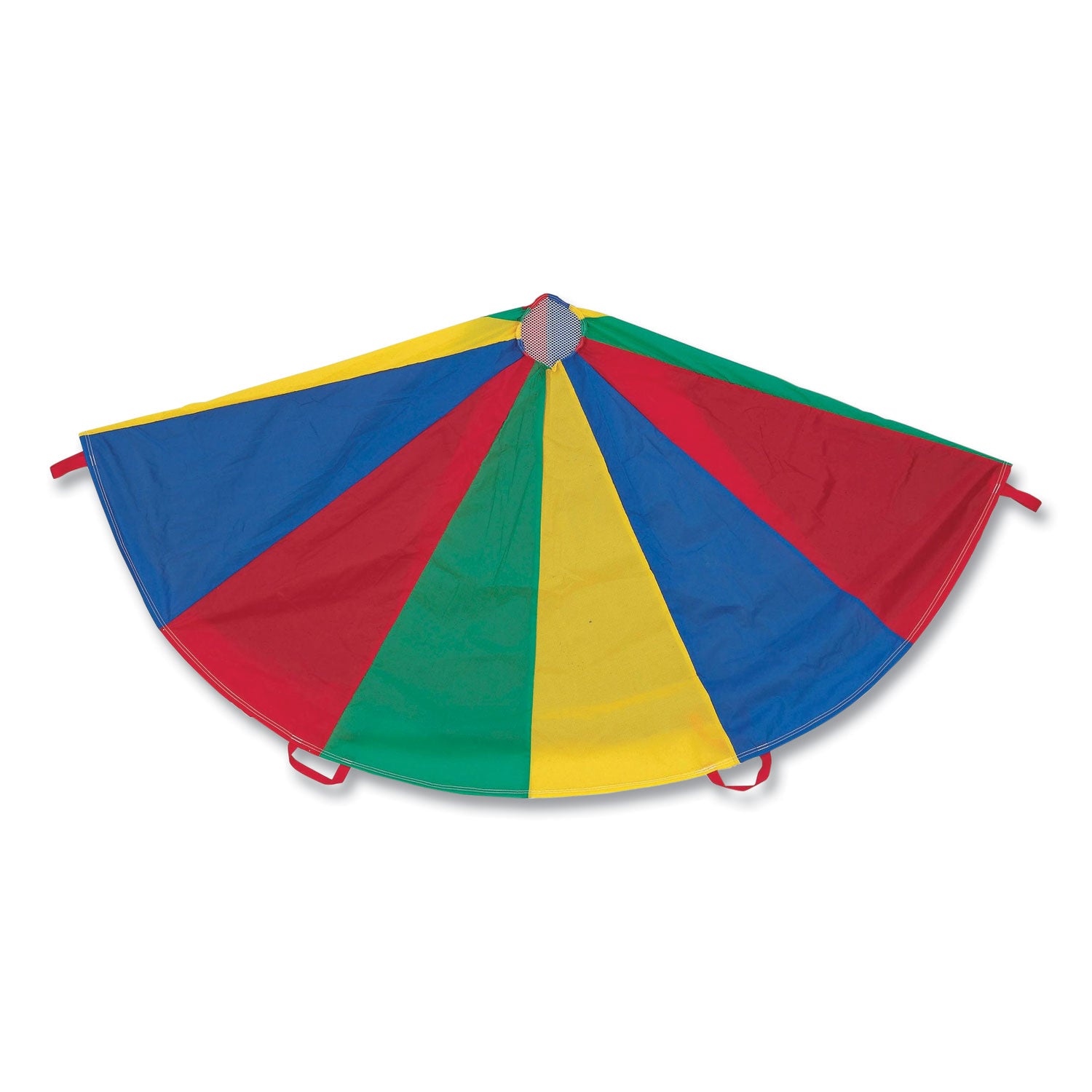 Nylon Multicolor Parachute, 12 ft dia, 12 Handles -