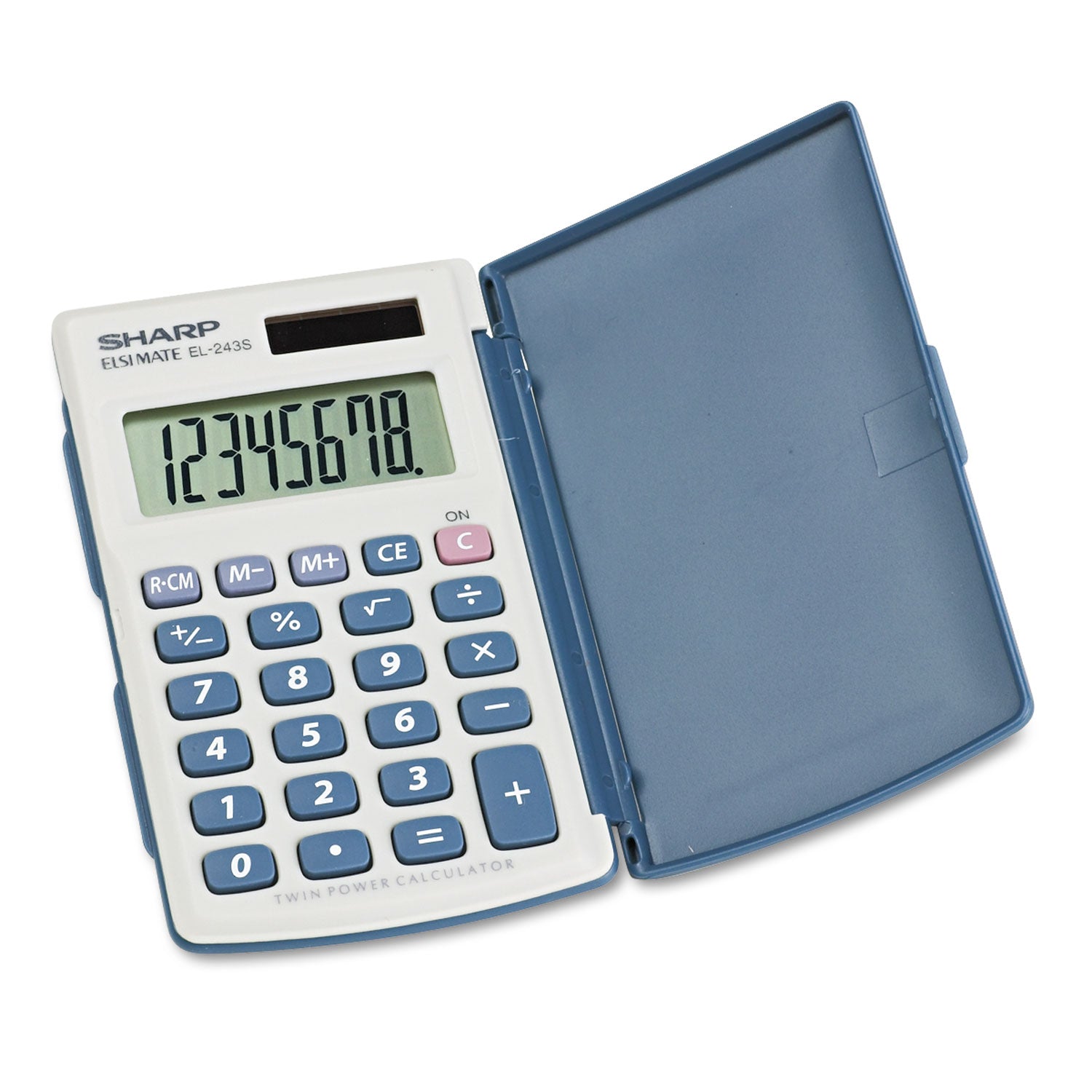EL-243SB Solar Pocket Calculator, 8-Digit LCD -