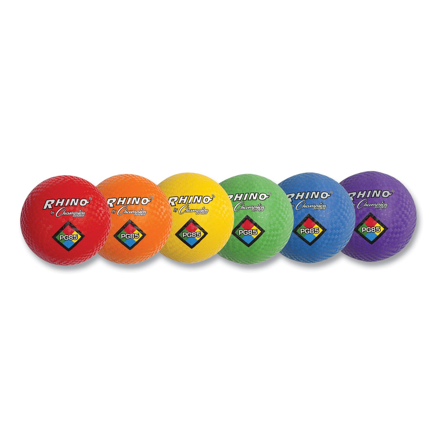 Playground Ball Set, 8.5" Diameter, Assorted Colors, 6/Set -