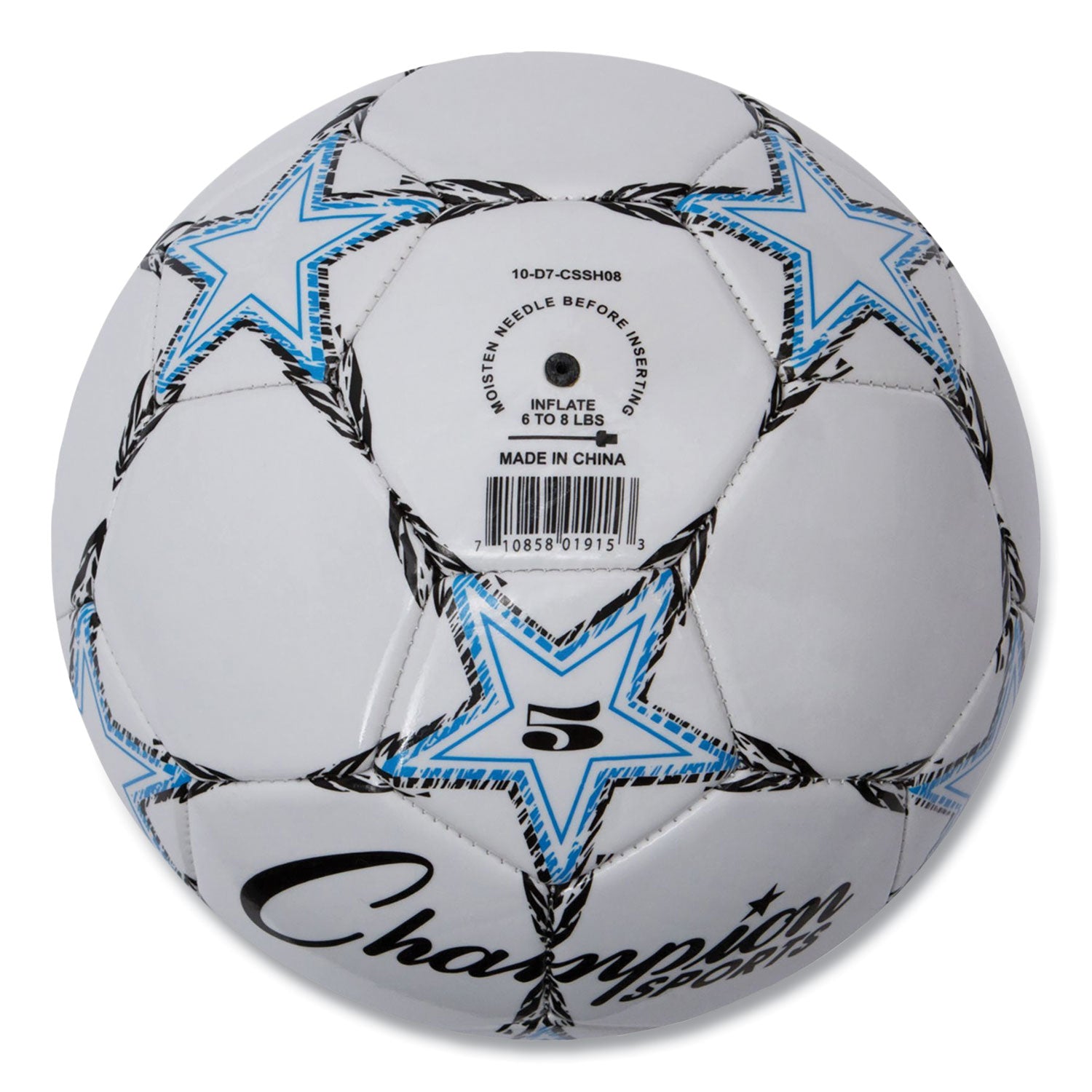VIPER Soccer Ball, No. 5. Size, 8.5" to 9" Diameter, White -