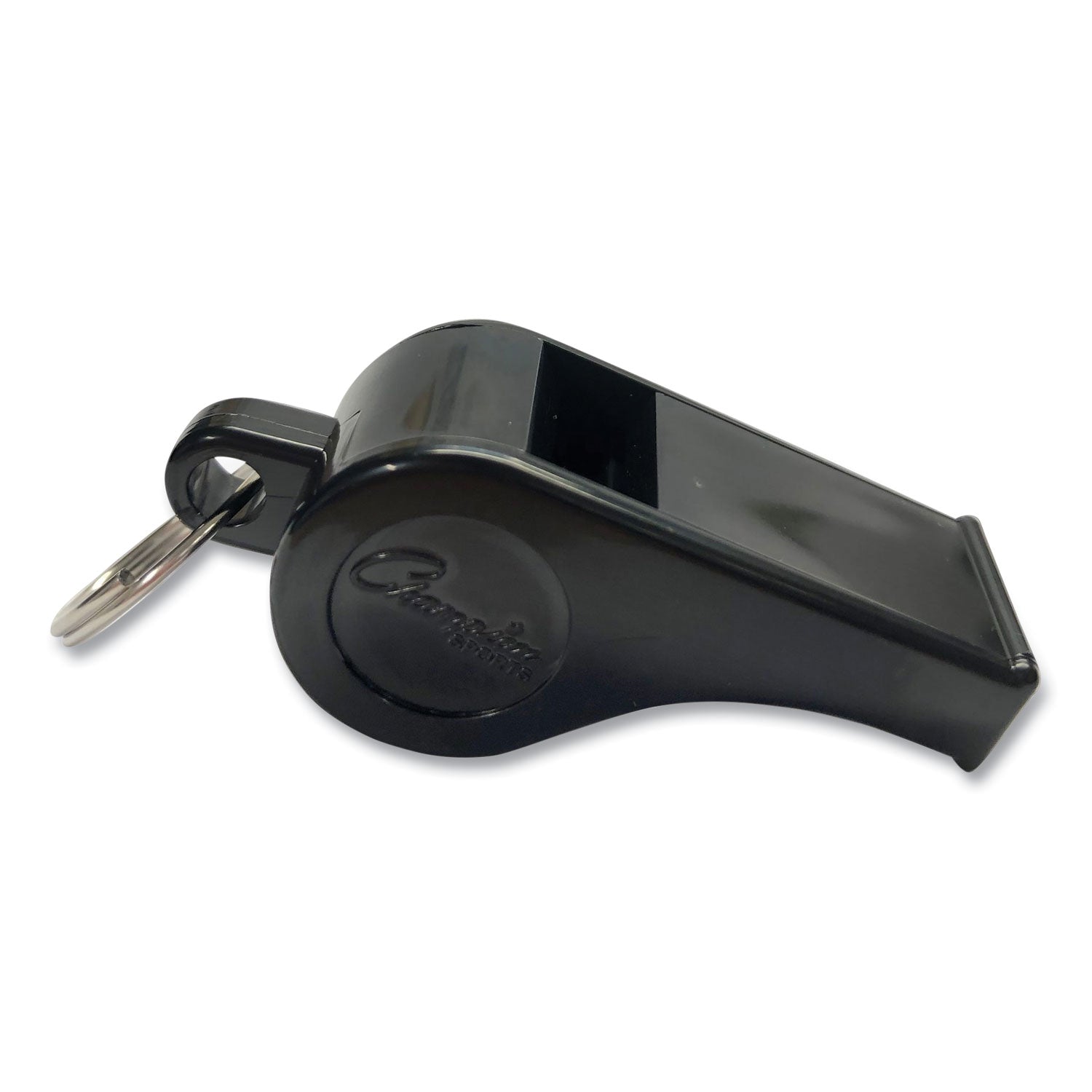 Sports Whistle, Medium Weight, Plastic, Black, Dozen -