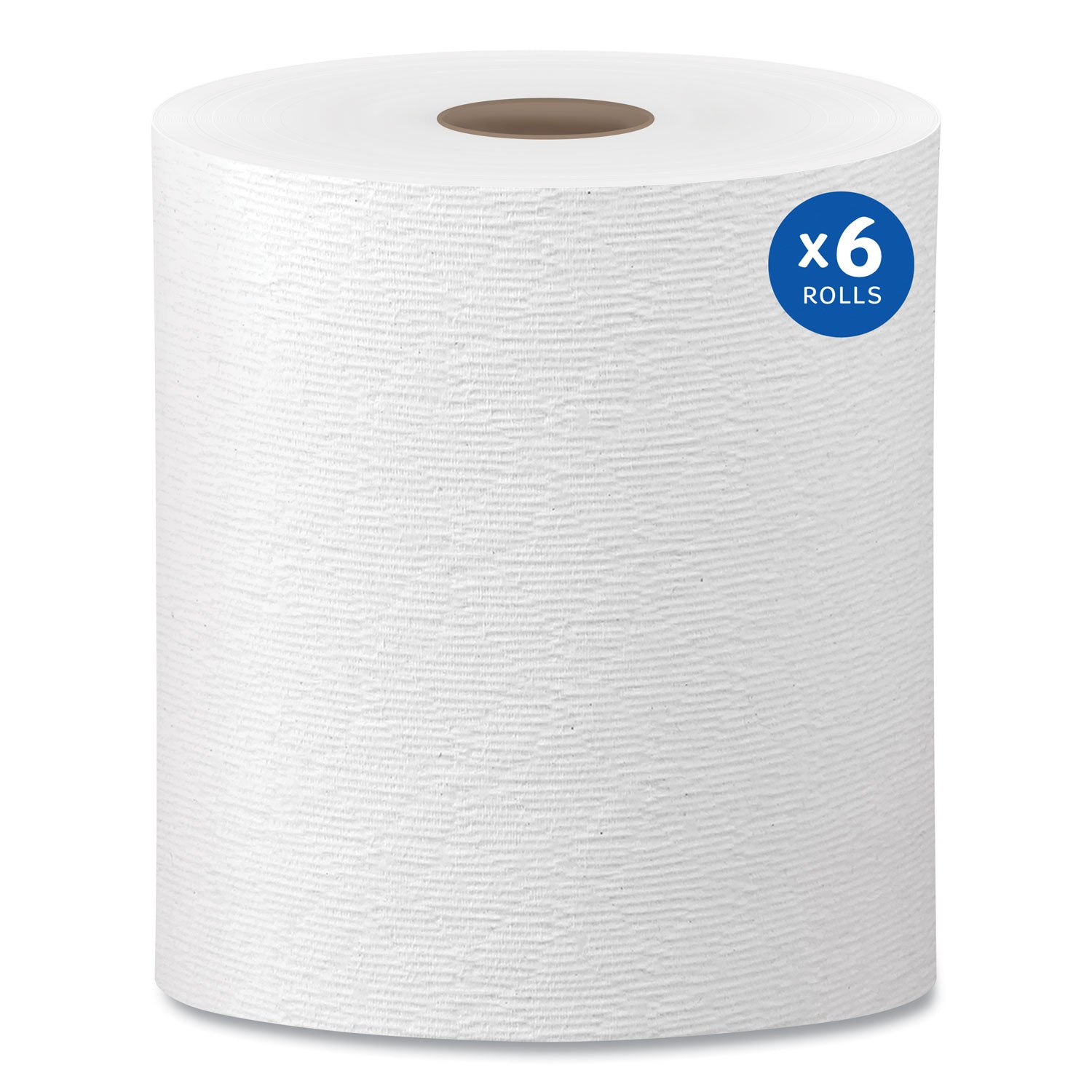 Hard Roll Paper Towels with Premium Absorbency Pockets, 1-Ply, 8" x 600 ft, 1.75" Core, White, 6 Rolls/Carton -