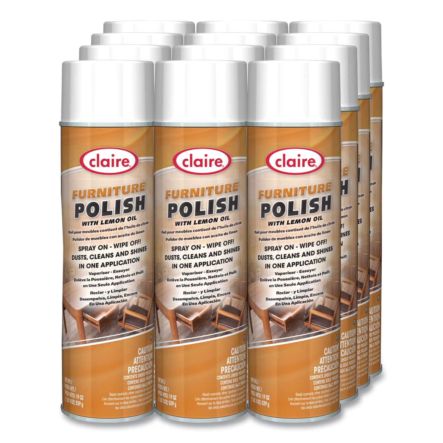 furniture-polish-with-lemon-oil-lemon-scent;-19-oz-aerosol-spray-dozen_cgc811 - 2