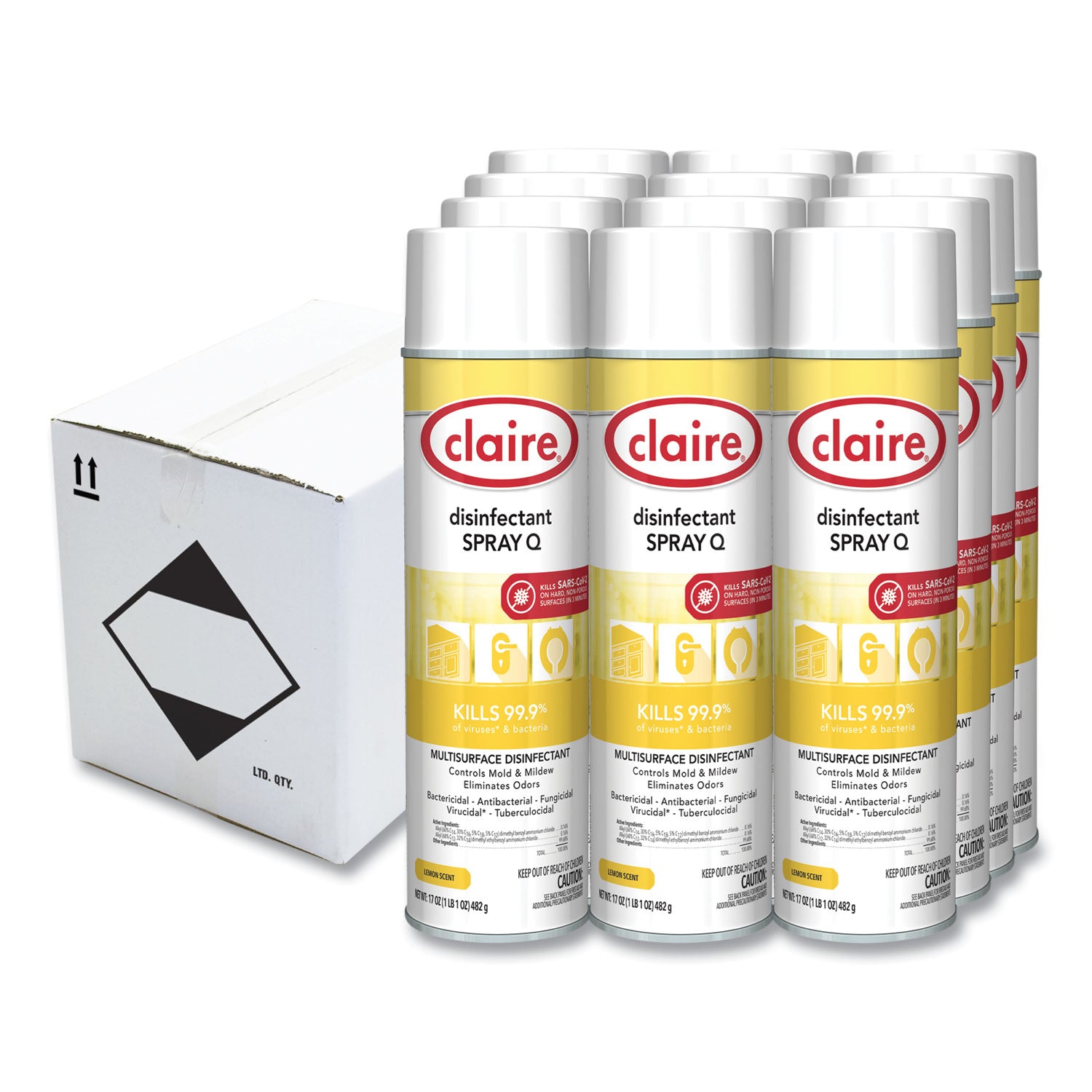 spray-q-disinfectant-lemon-scent-17-oz-aerosol-spray-dozen_cgc1002 - 1