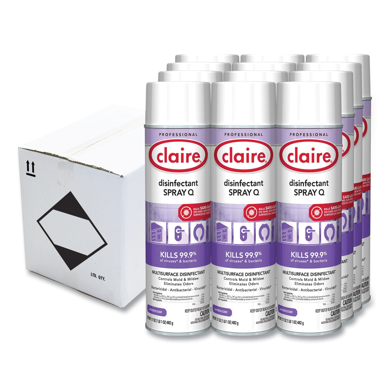 spray-q-disinfectant-lavender-scent-17-oz-aerosol-spray-dozen_cgc1003 - 1