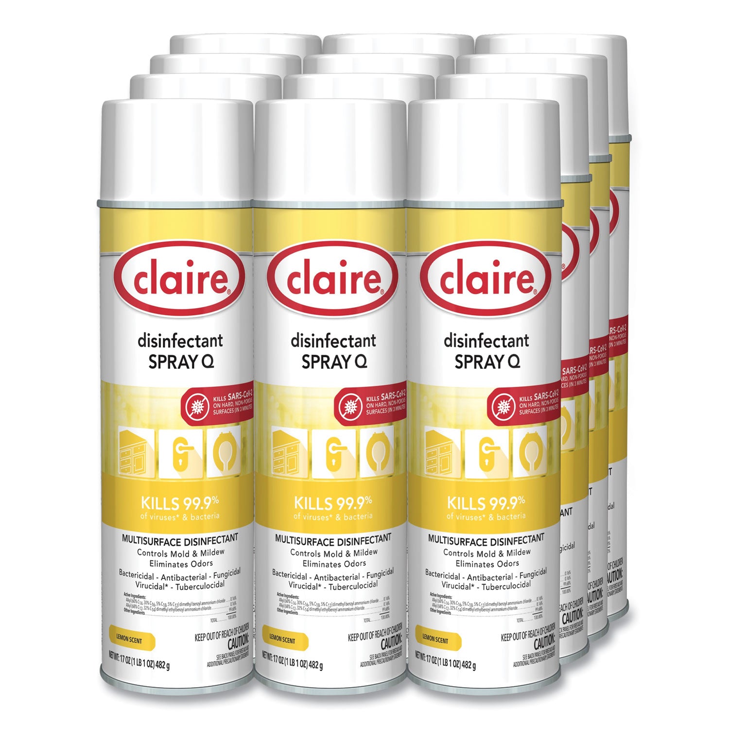 spray-q-disinfectant-lemon-scent-17-oz-aerosol-spray-dozen_cgc1002 - 2