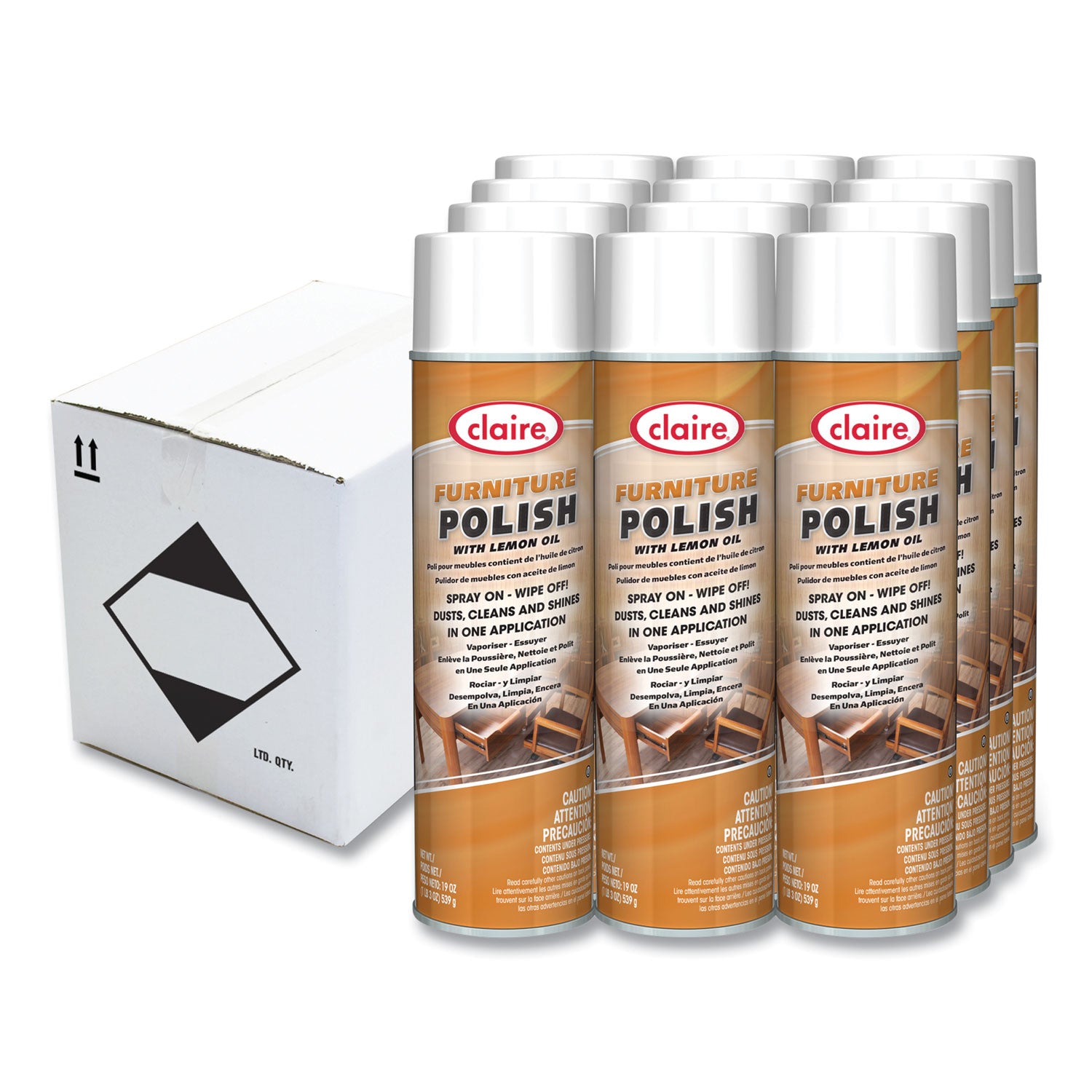 furniture-polish-with-lemon-oil-lemon-scent;-19-oz-aerosol-spray-dozen_cgc811 - 1