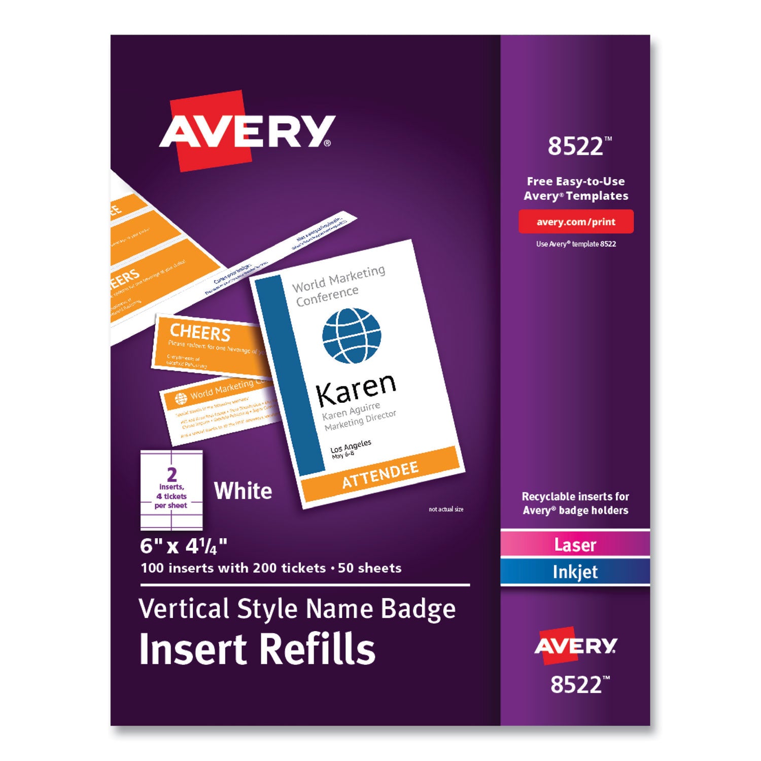 name-badge-insert-refills-vertical-4-1-4-x-6-white-100-pack_ave8522 - 1