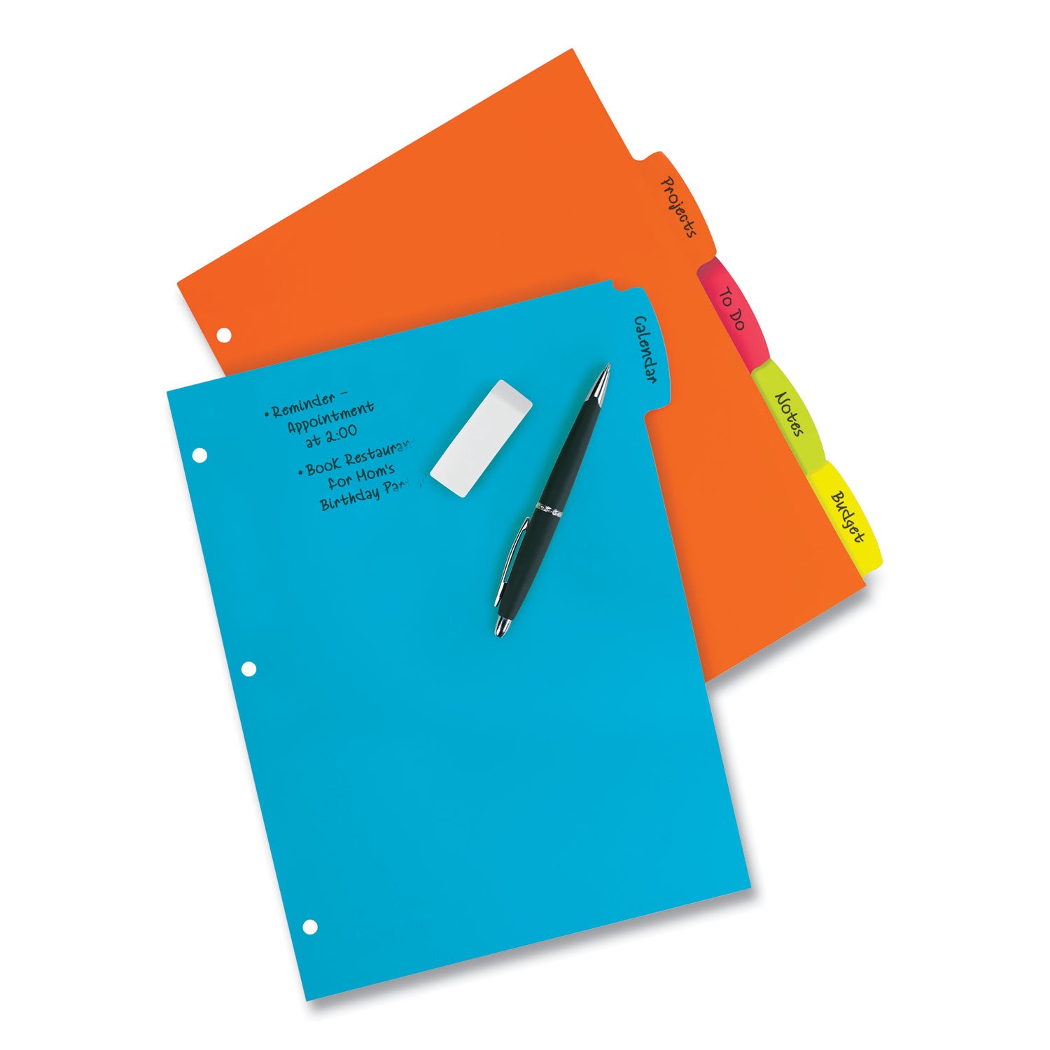 big-tab-write-and-erase-durable-plastic-dividers-5-tab-11-x-85-assorted-1-set_ave16129 - 2