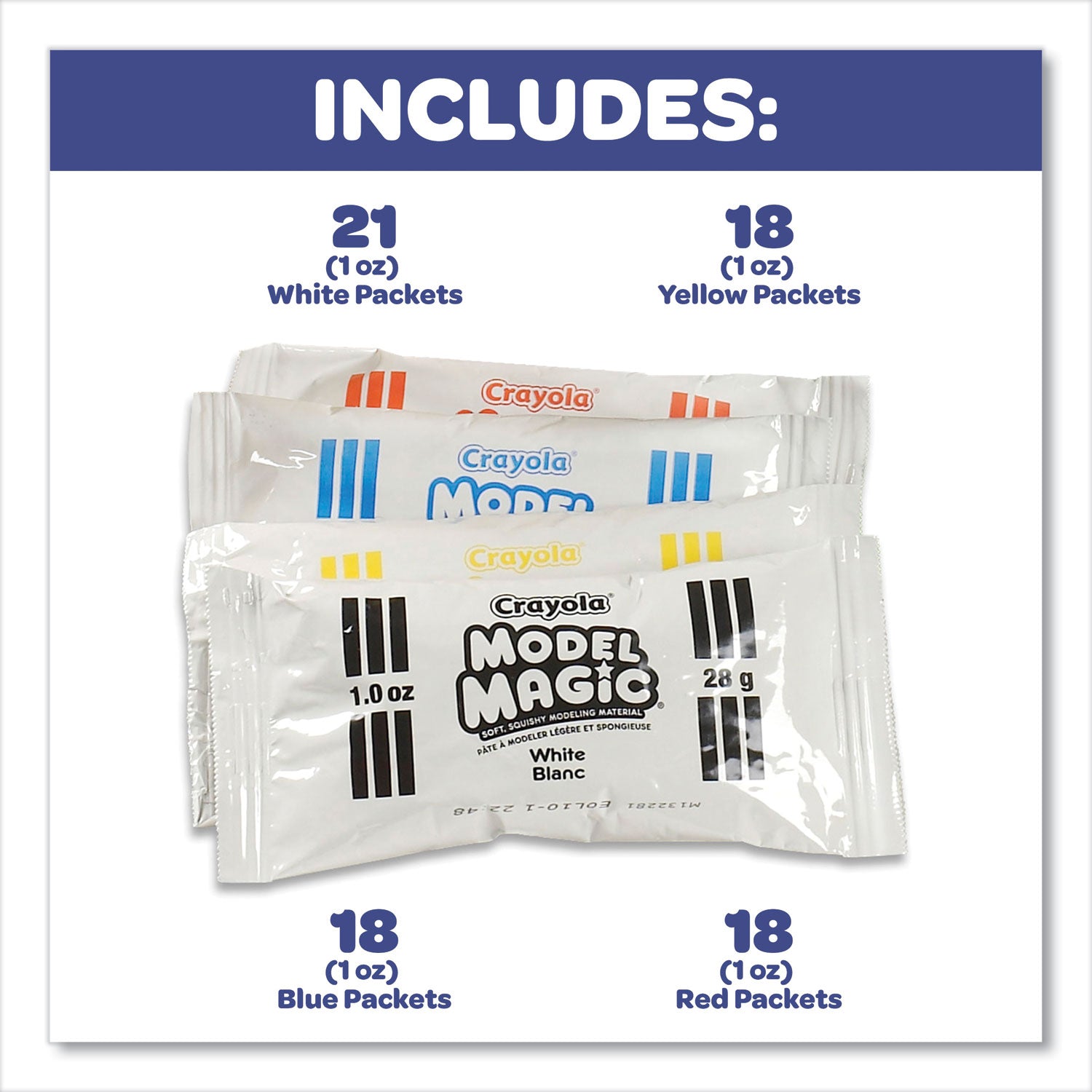 Model Magic Modeling Compound, 1 oz Packs, 75 Packs, Assorted Colors, 6 lbs 13 oz -
