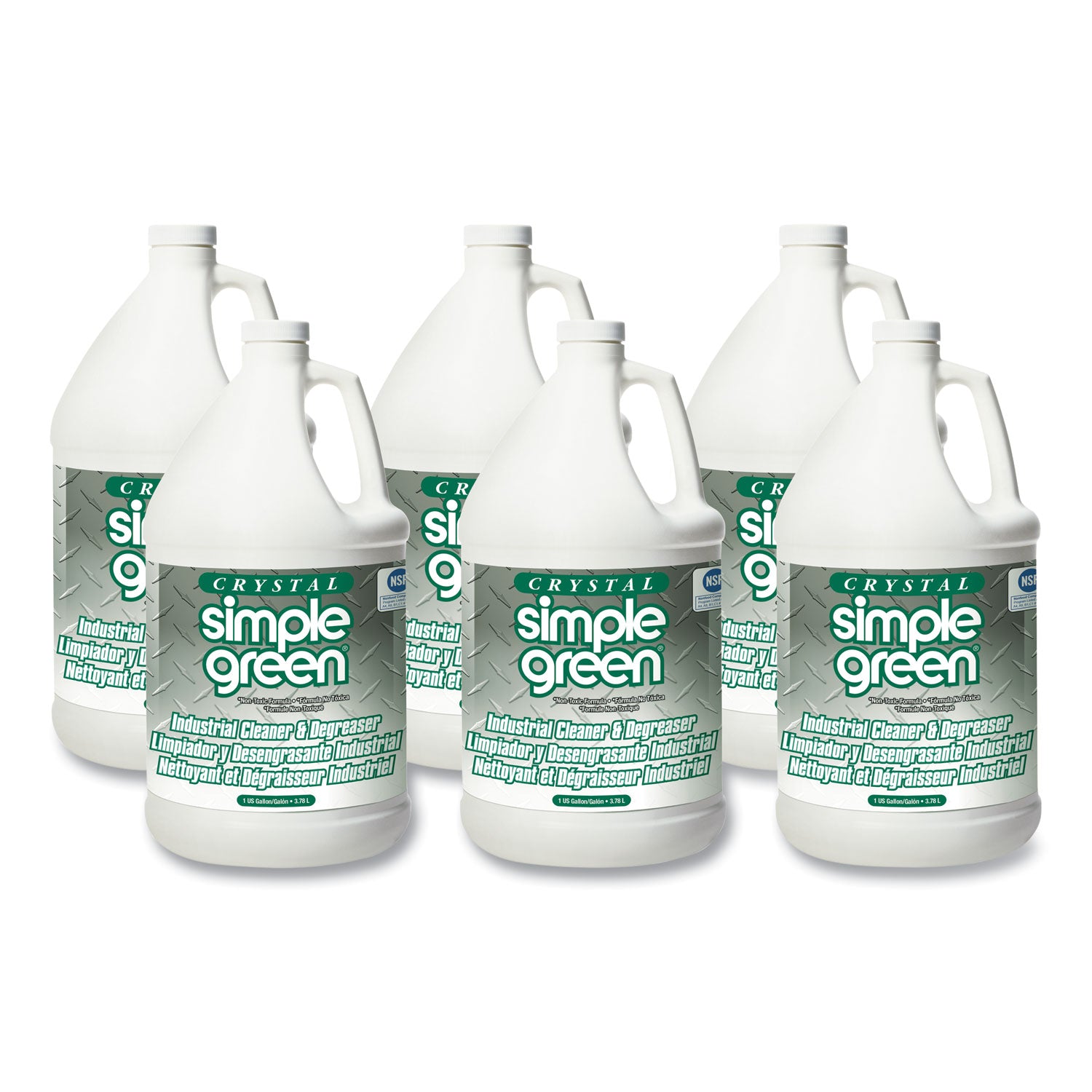 Crystal Industrial Cleaner/Degreaser, 1 gal Bottle, 6/Carton -