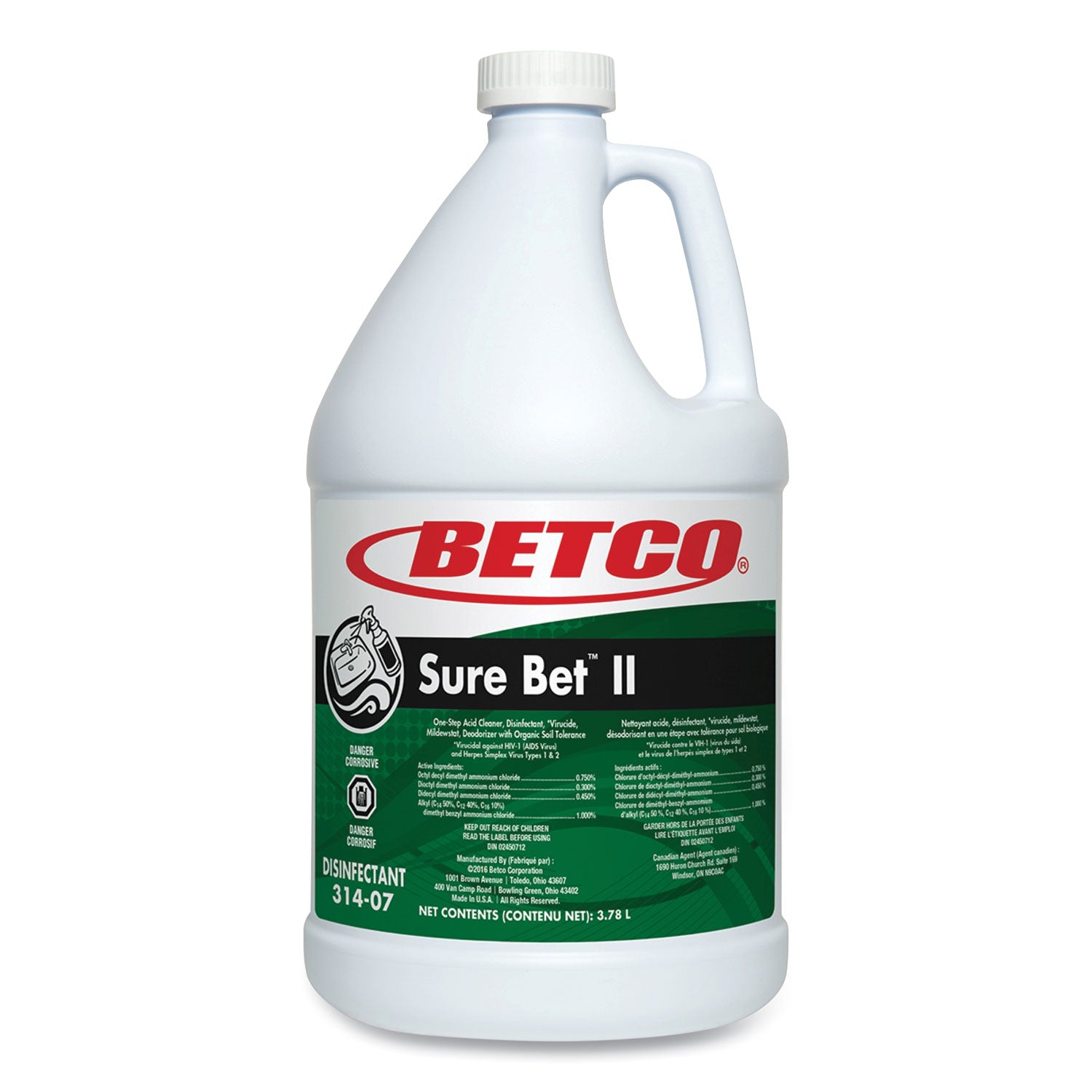 sure-bet-ii-foaming-disinfectant-citrus-scent-1-gal-bottle-4-carton_bet3140400 - 1