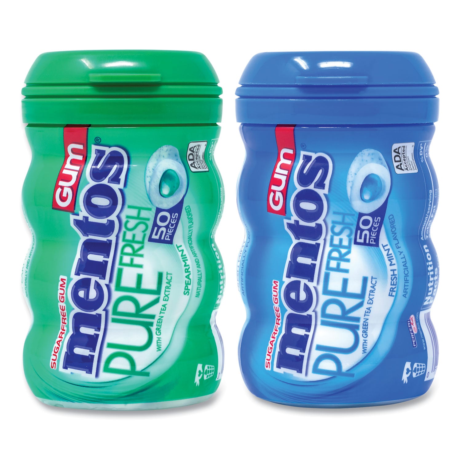 pure-fresh-gum-variety-pack-fresh-mint-spearmint-50-pieces-bottle-8-bottles-carton-ships-in-1-3-business-days_grr60000727 - 2