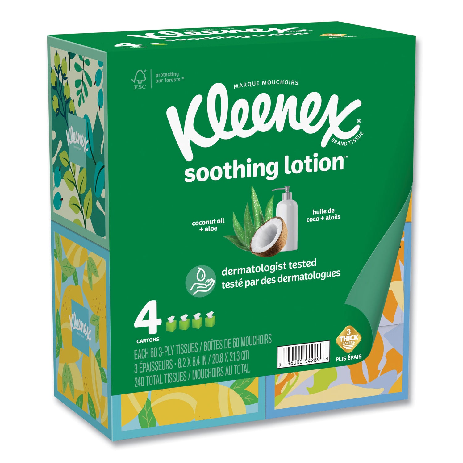 lotion-facial-tissue-3-ply-white-60-sheets-box-4-boxes-pack-8-packs-carton_kcc54289 - 2