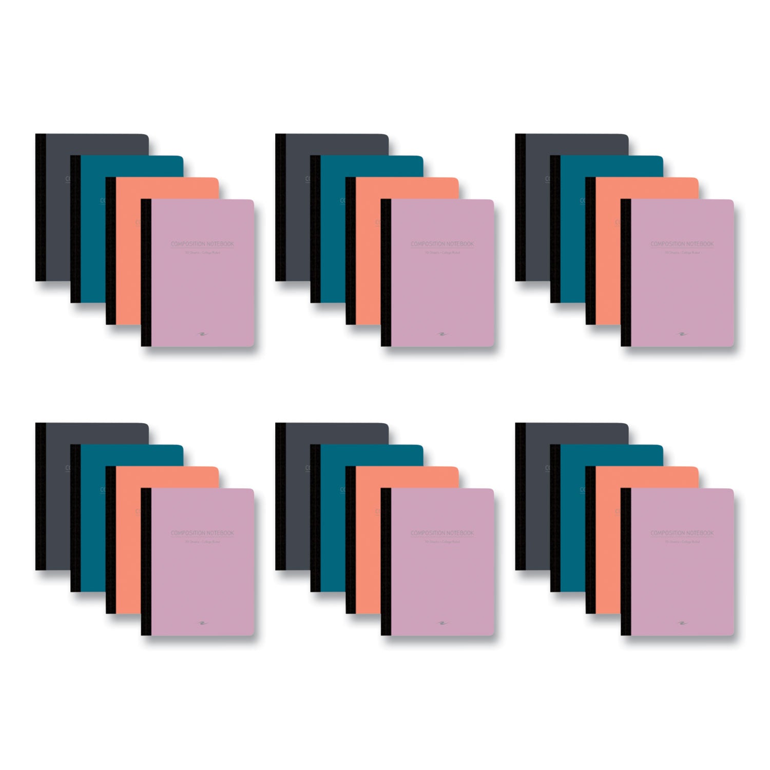 poly-flex-composition-notebook-med-college-rule-asst-cover-70-975-x-75-sheet-24-ct-ships-in-4-6-business-days_roa77294cs - 1