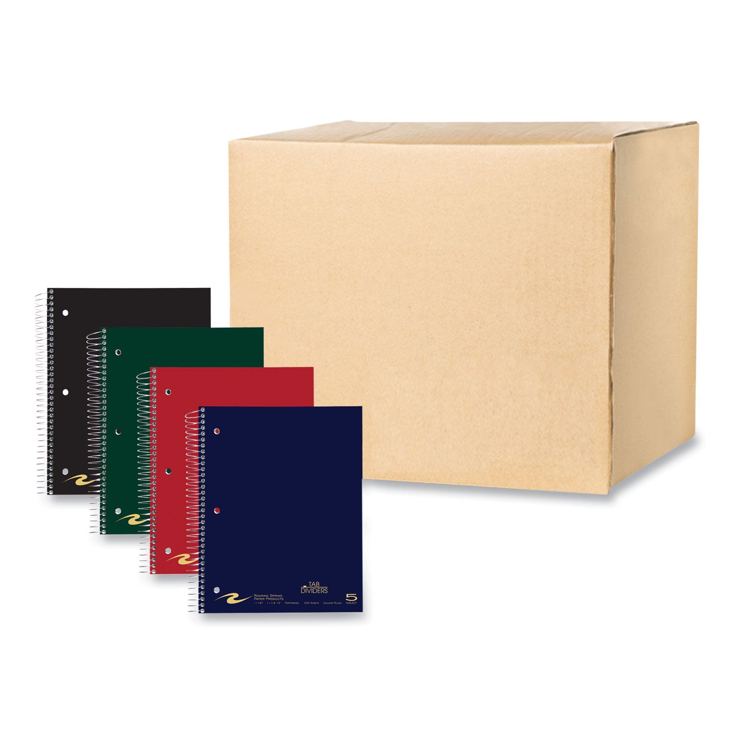 wirebound-notebook-w-tabs-5-subject-college-rule-randomly-asst-covers-200-11-x-85-sheets-12-ct-ships-in-4-6-bus-days_roa11197cs - 1