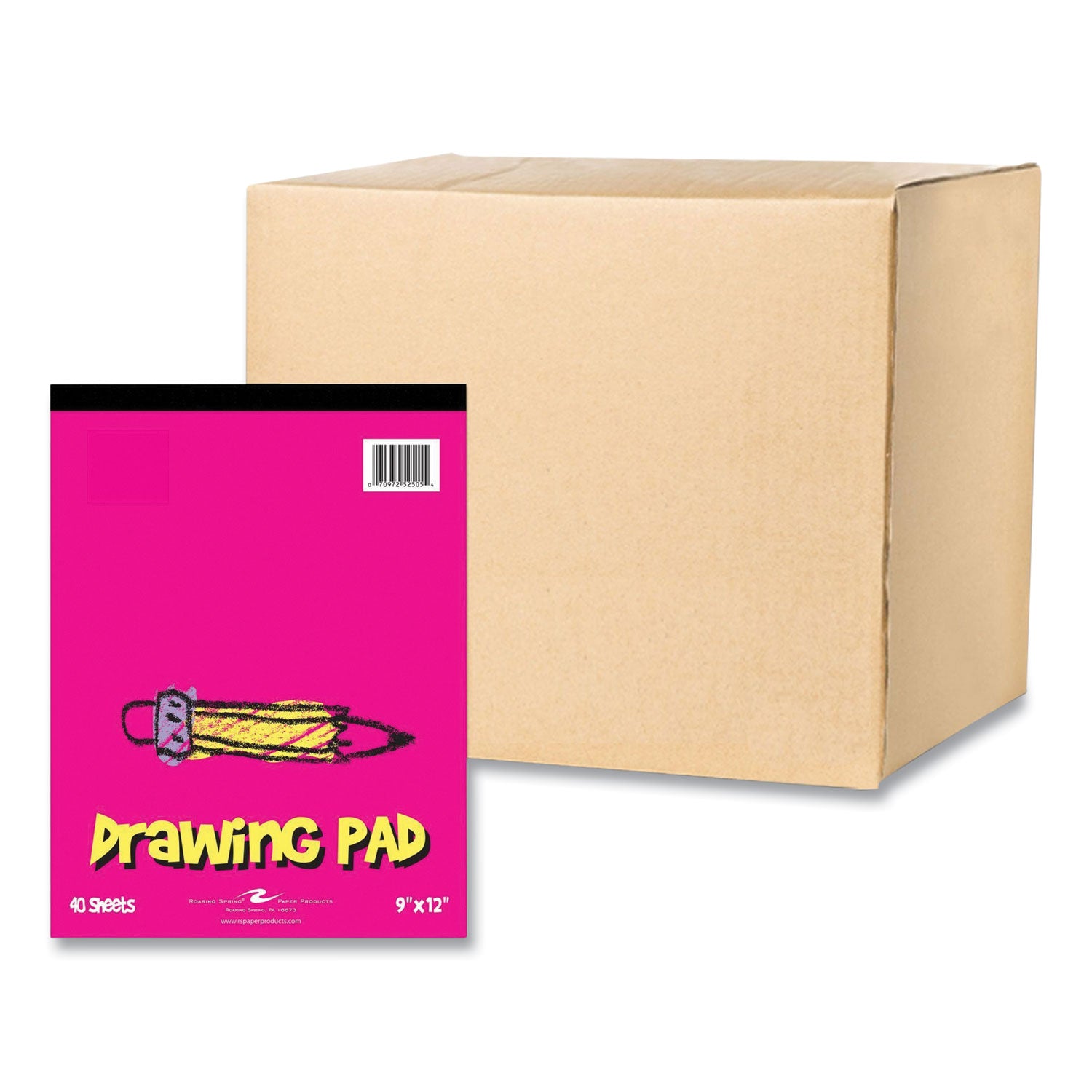 kids-drawing-pad-40-white-9-x-12-sheets-12-carton-ships-in-4-6-business-days_roa52505cs - 1