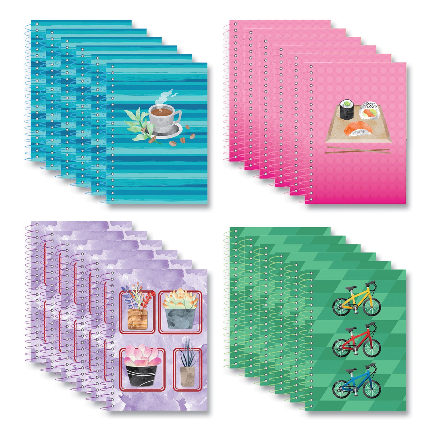 lifenotes-wirebound-notebook-1-subject-medium-college-rule-asst-covers-80-7x5-sheets-24-ct-ships-in-4-6-bus-days_roa12511cs - 1