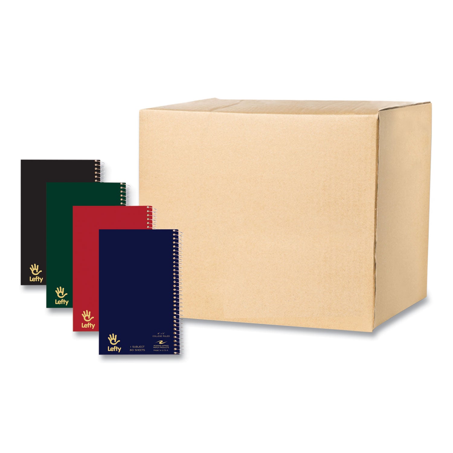 lefty-notebook-1-subject-medium-college-rule-random-asst-cover-color-80-8-x-5-sheet-24-ct-ships-in-4-6-business-days_roa13507cs - 1