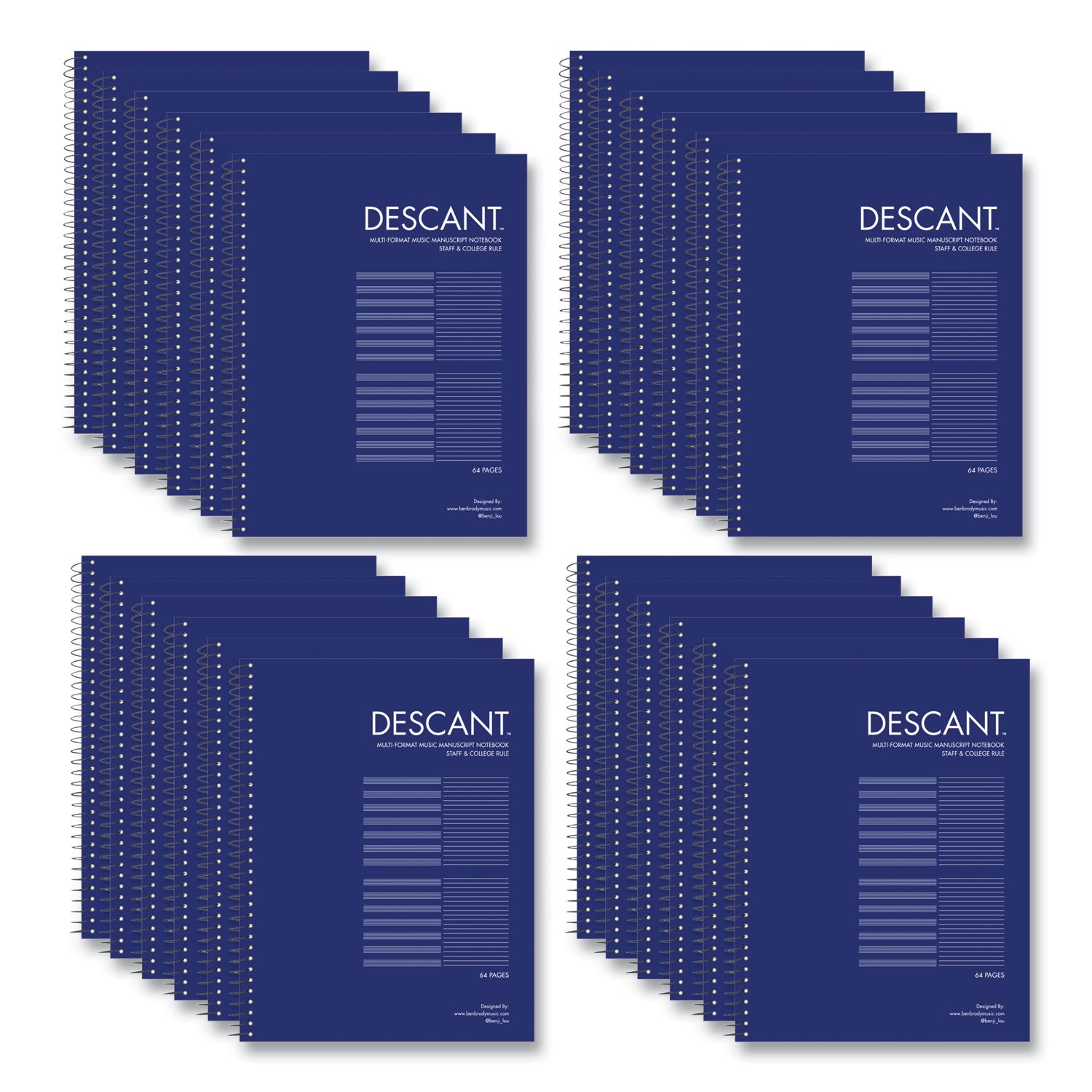 music-notebook-medium-college-rule-transcription-format-blue-cover-32-85-x-11-sheets-24-ct-ships-in-4-6-bus-days_roa11032cs - 1