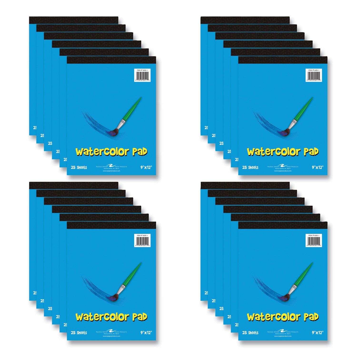 kids-art-watercolor-notepad-25-white-9-x-12-sheets-24-carton-ships-in-4-6-business-days_roa52511cs - 1