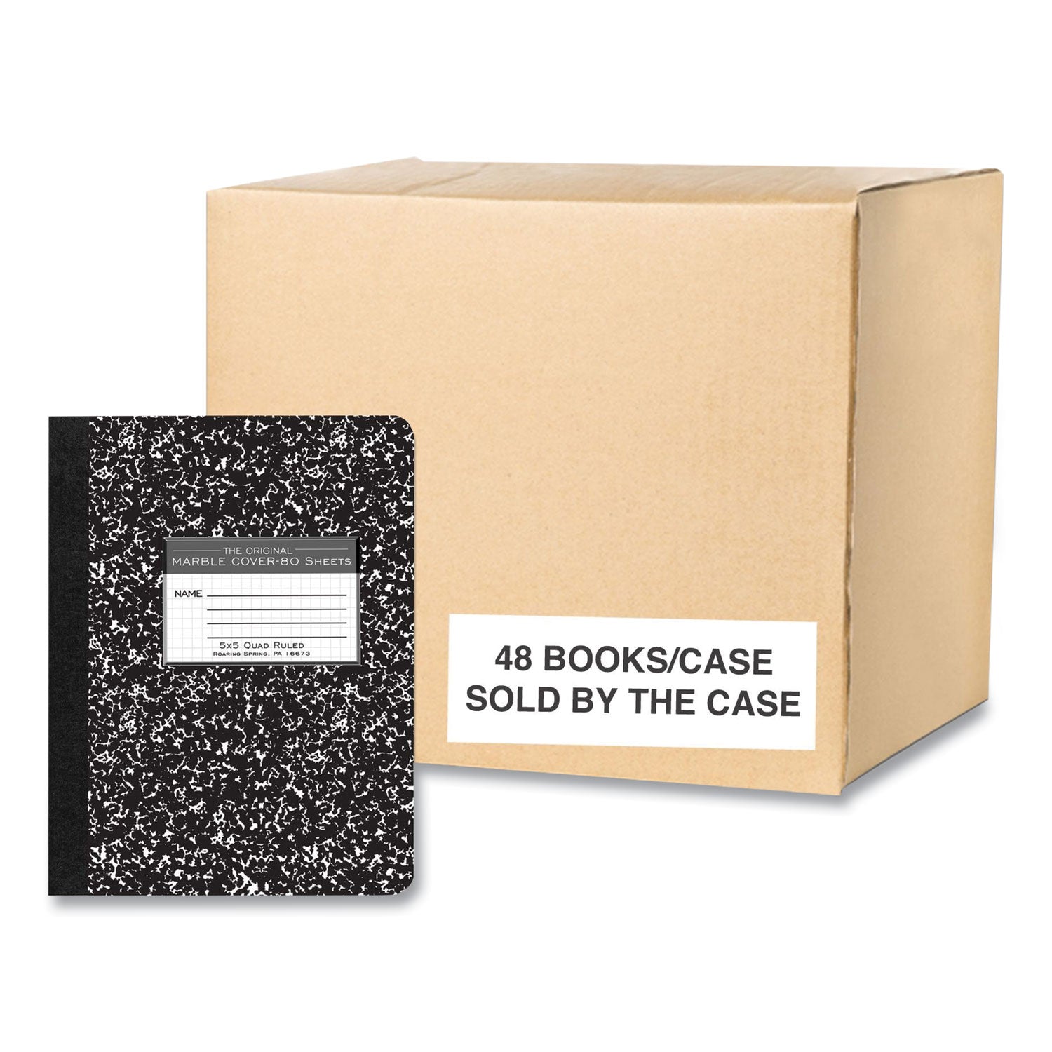 hardcover-composition-book-quadrille-5-sq-in-rule-black-marble-cover-80-975-x-75-sheet-48-ct-ships-in-4-6-bus-days_roa77227cs - 2
