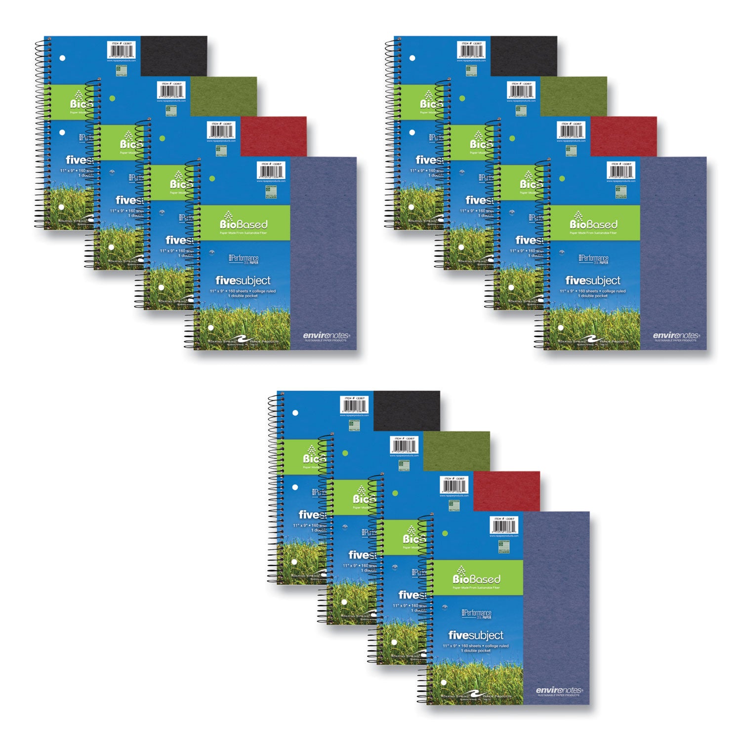 earthtones-biobased-5-subject-notebook-med-college-rule-random-asst-covers-160-11x9-sheets-12-ctships-in-4-6-bus-days_roa13367cs - 1